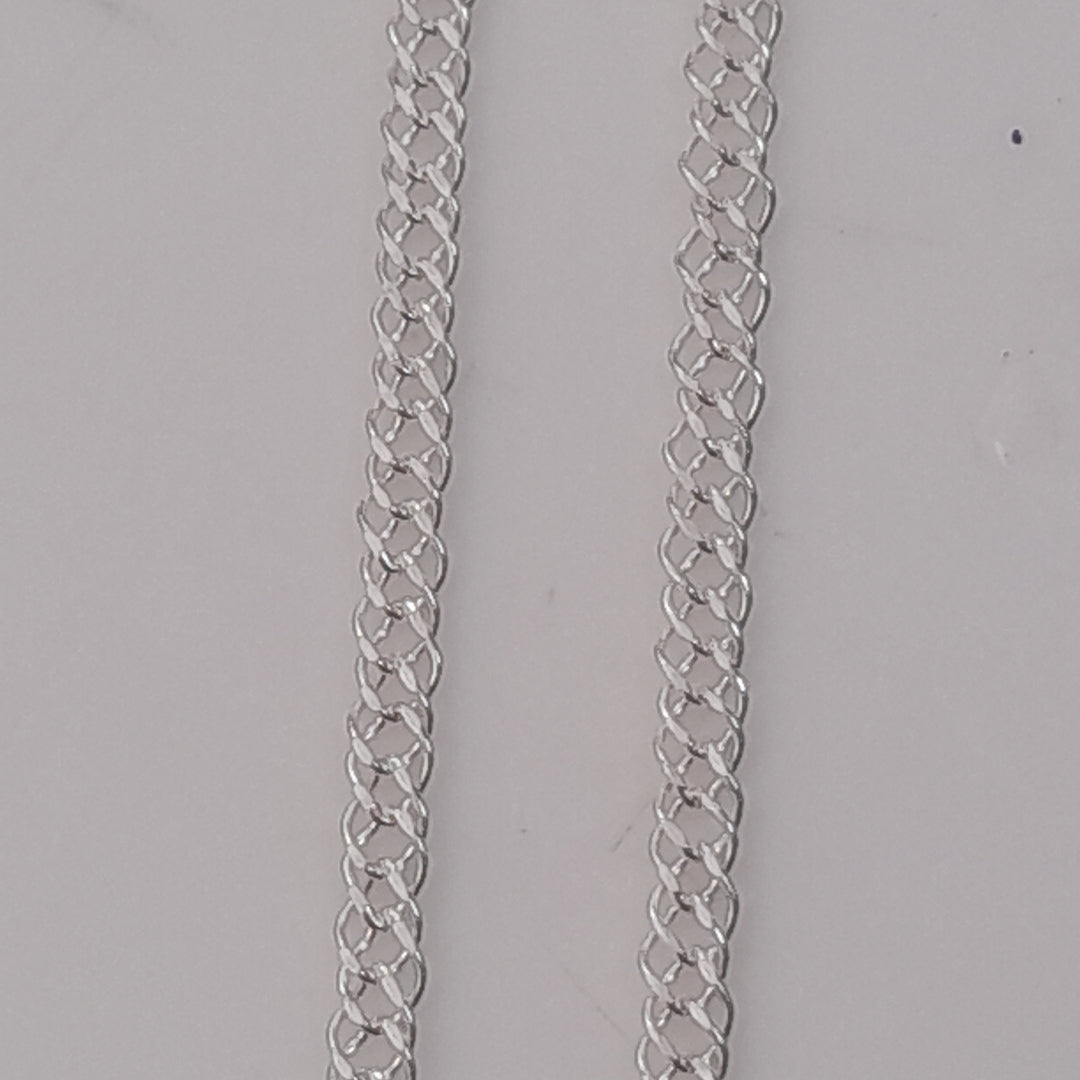 CADENA TEJIDO ESLABONES PLATA .925 55 CM 4.3 GR (NUEVO)