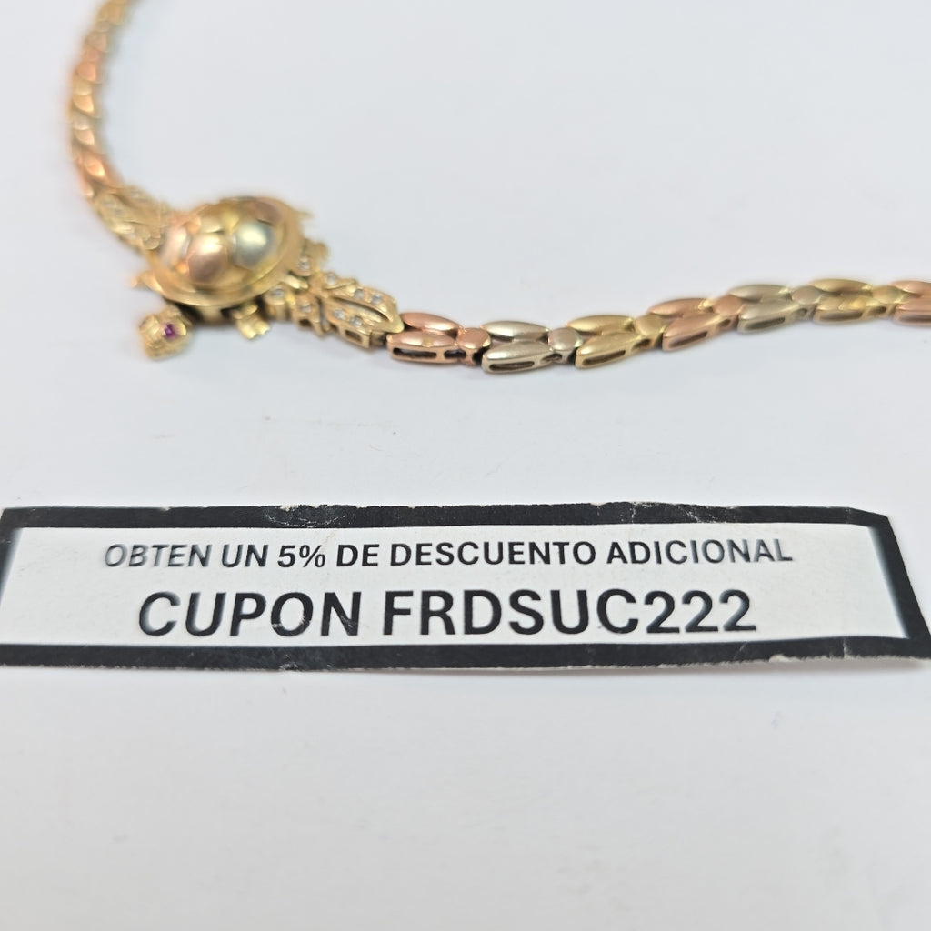 K1 13,00 GRMS 14 K ESPECIFICACIONES COMPLEMENTARIAS PULSERA TONOS CON TORTUGA (SEMINUEVO)