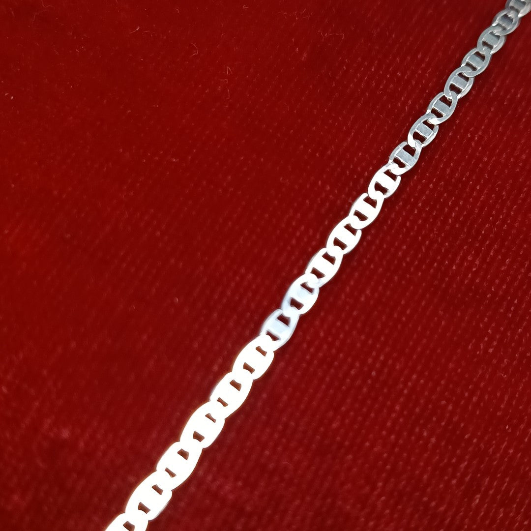 CADENA TEJIDO ESPEJO PLATA .925 55 CM 3.9 GR (NUEVO)