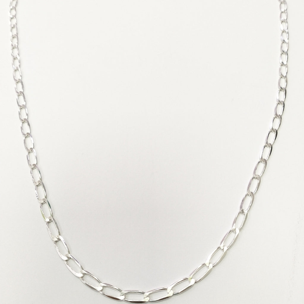 CADENA TEJIDO ESLABONES PLATA .925 55 CM 9.8 GR (NUEVO)