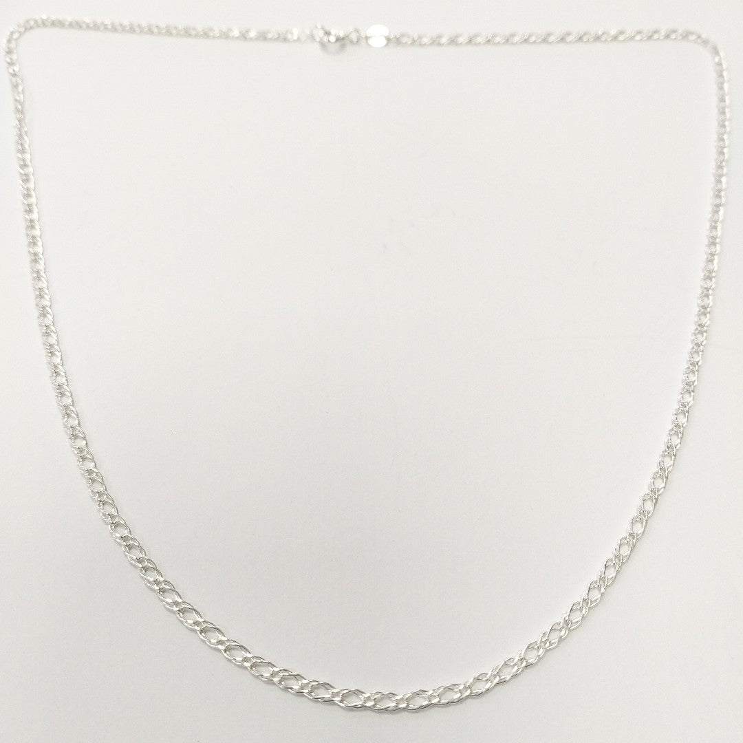 CADENA TEJIDO ESLABONES PLATA .925 50 CM 3.6 GR (NUEVO)