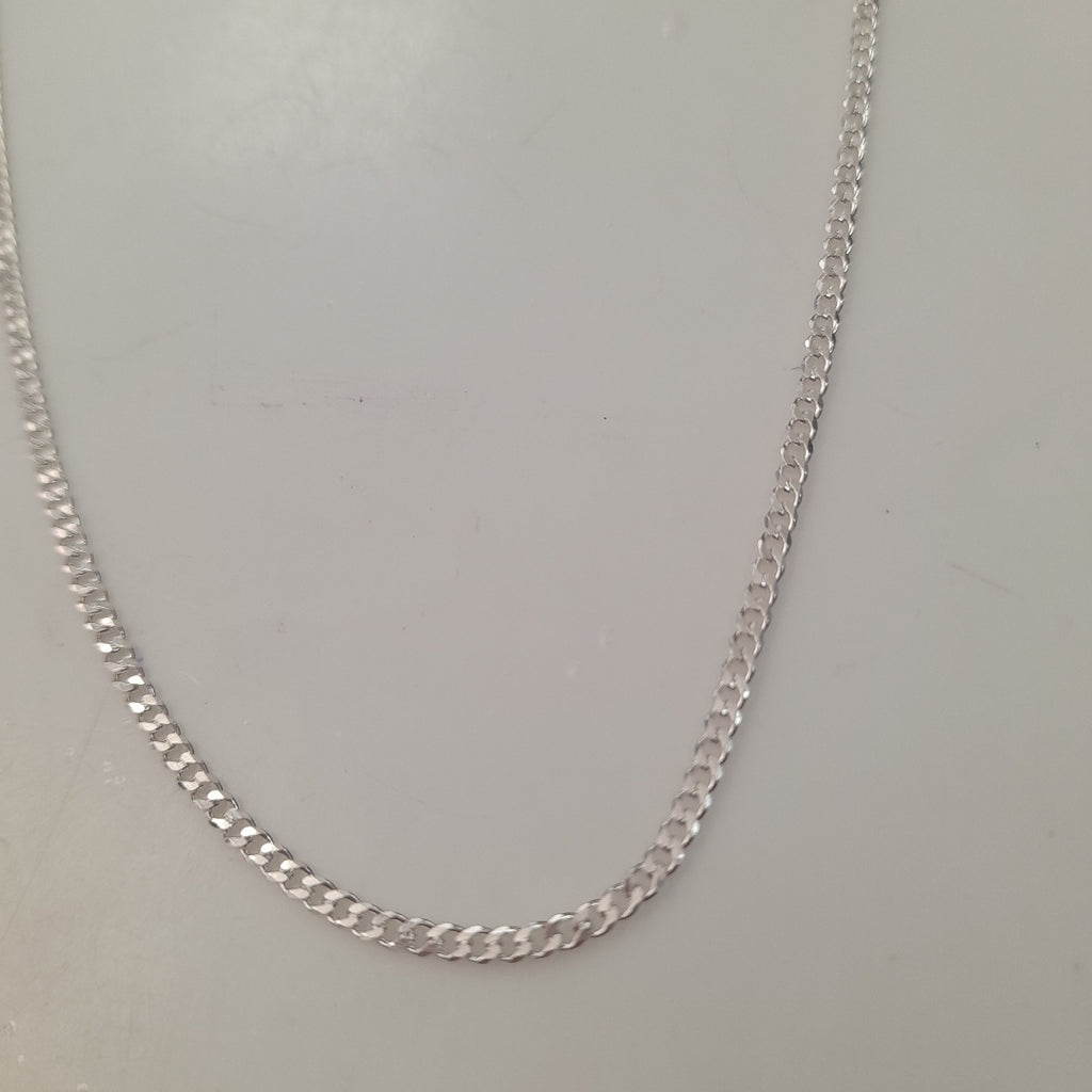 CADENA TEJIDO BARBADO PLATA .925 60 CM 5.6 GR (NUEVO)