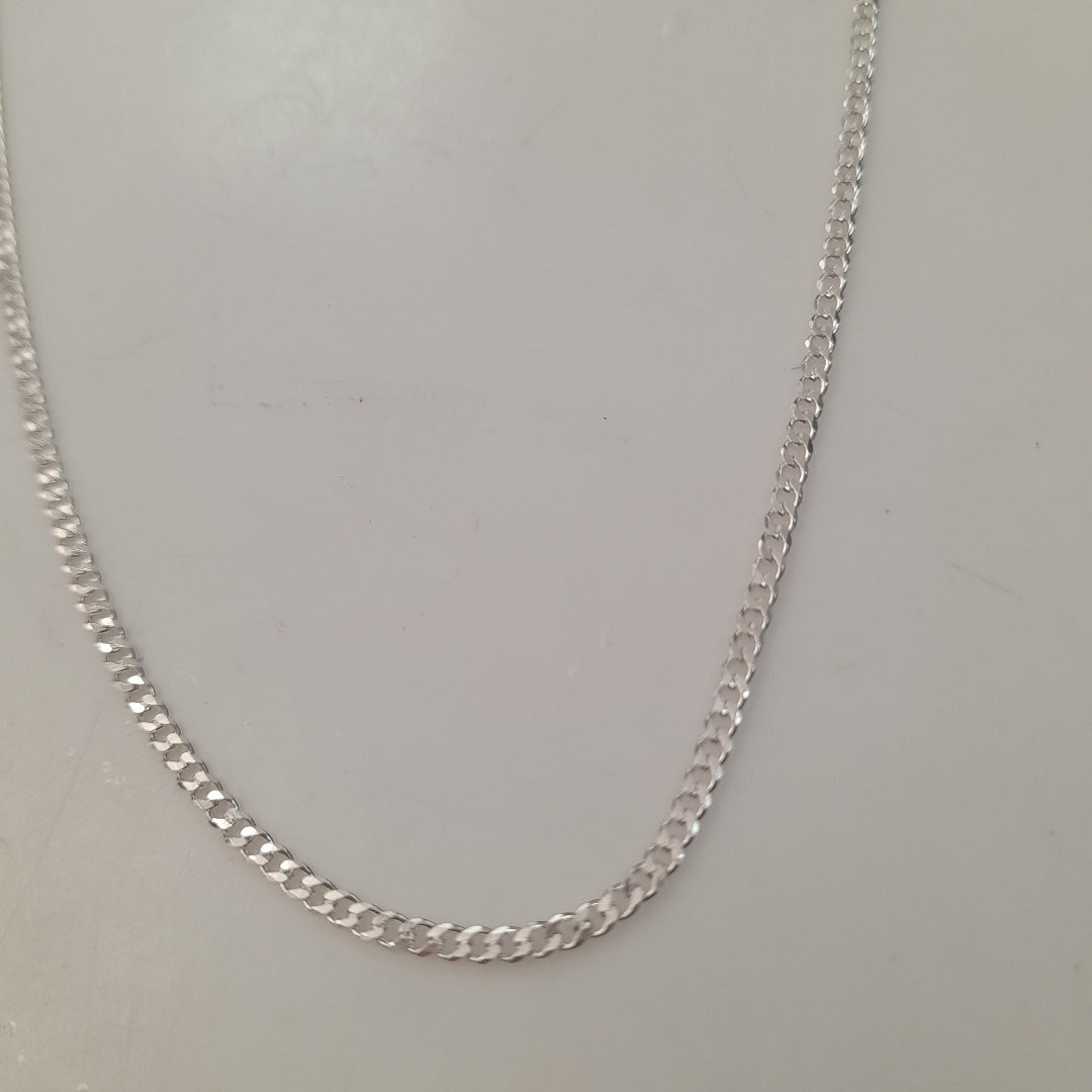 CADENA TEJIDO BARBADO PLATA .925 60 CM 5.6 GR (NUEVO)