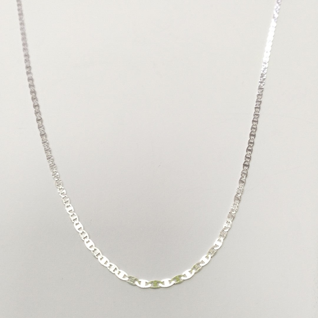 CADENA TEJIDO ESPEJO PLATA .925 55 CM 3.8 GR (NUEVO)