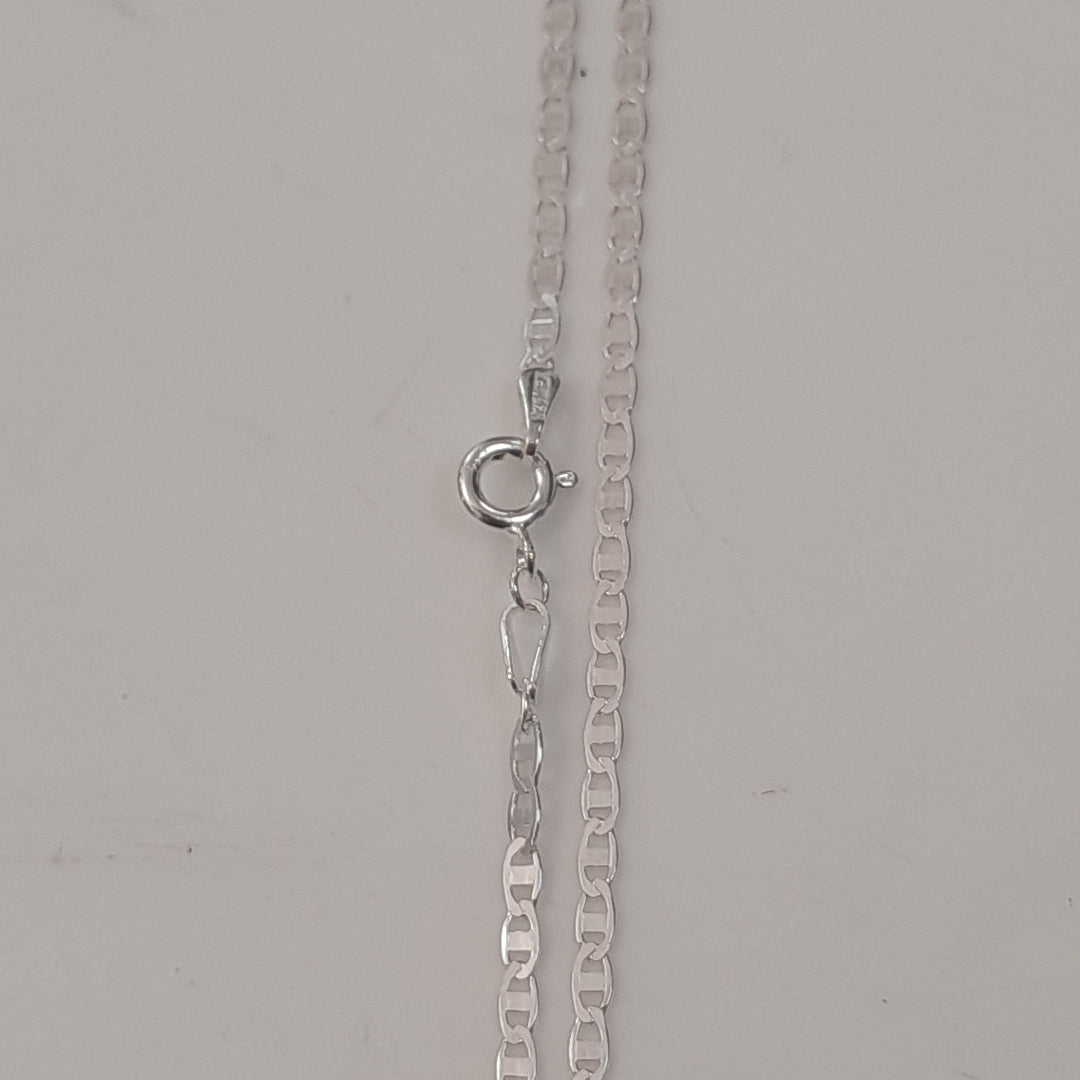 CADENA TEJIDO ESPEJO PLATA .925 55 CM 4.2 GR (NUEVO)