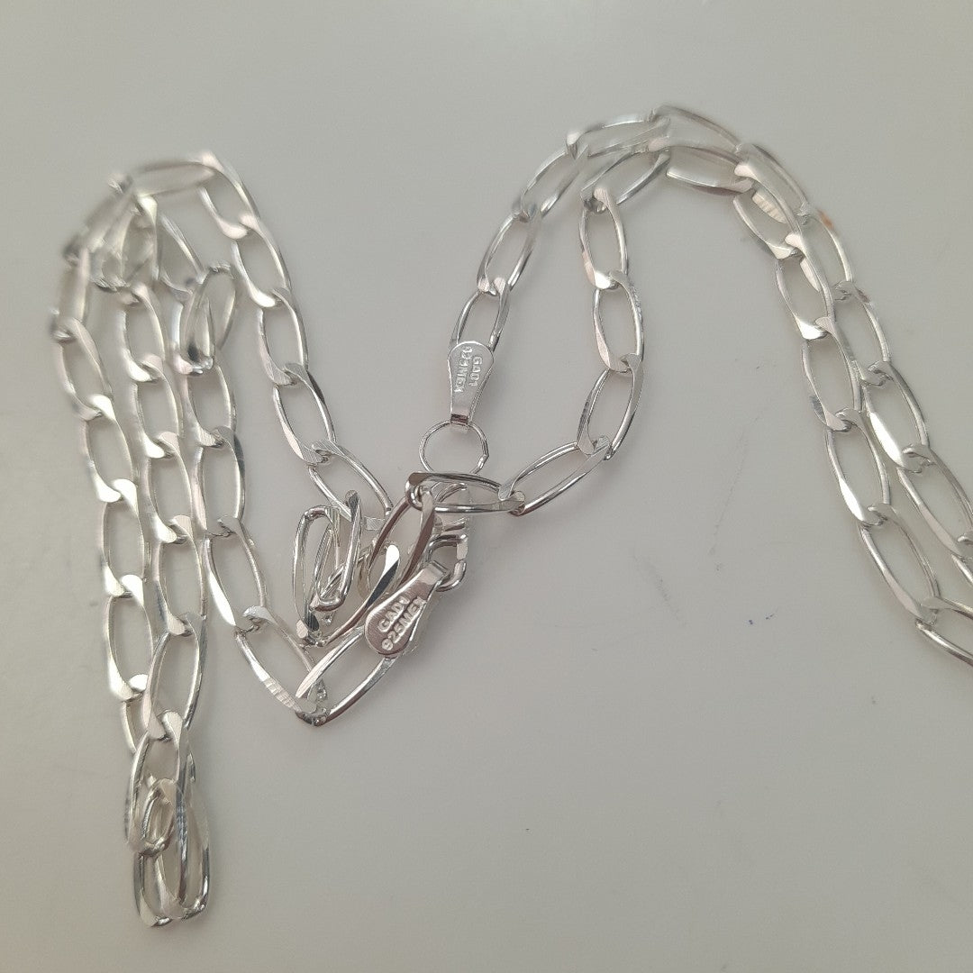 CADENA TEJIDO ESLABONES PLATA .925 55 CM 10 GR (NUEVO)