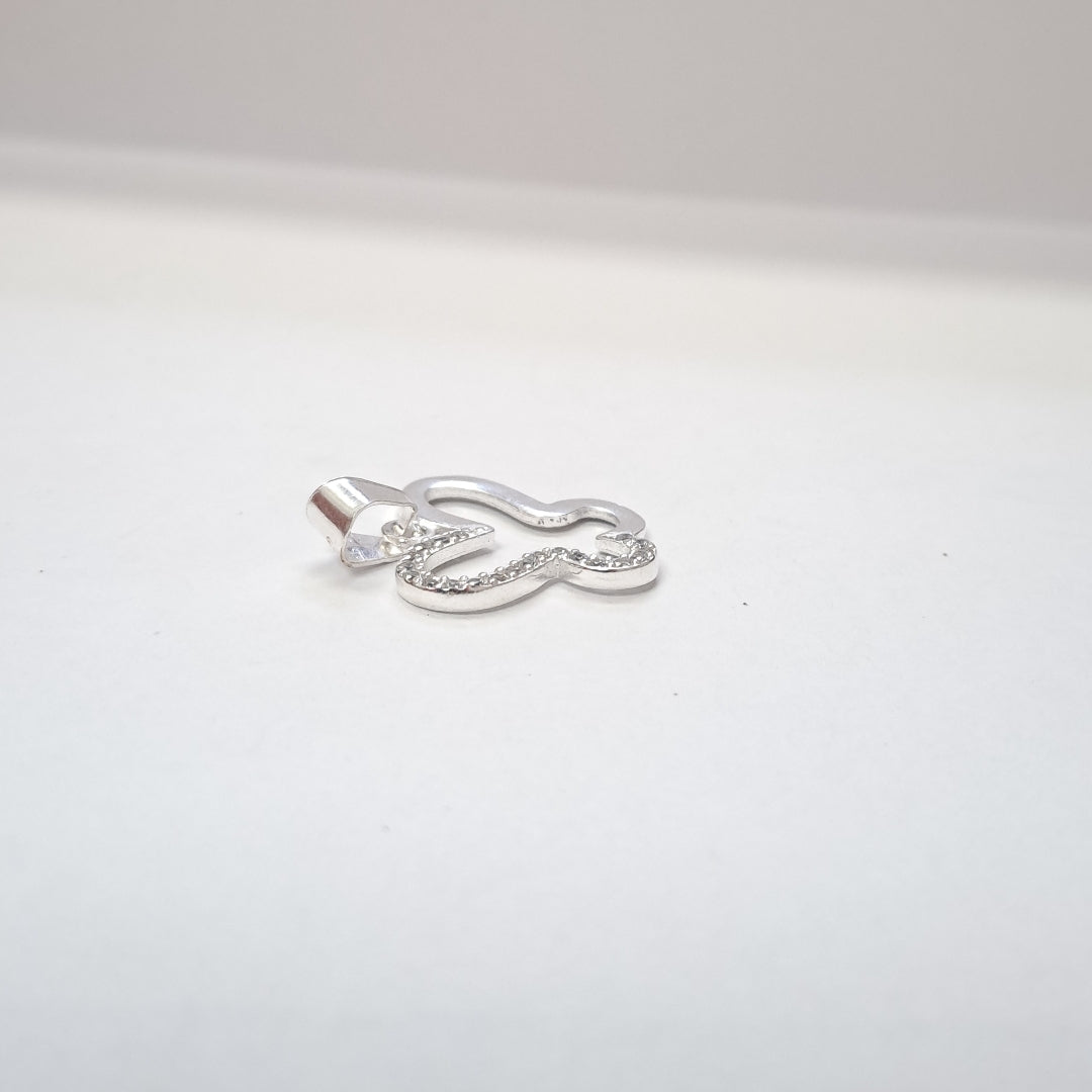 DIJE MARIPOSA C/CIRCONIAS PLATA .925 2.3 GR (NUEVO)
