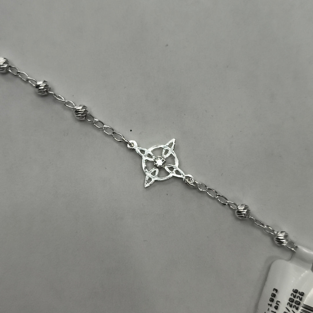 PULSERA TEJIDO ESPECIAL PLATA .925 18 CM 2.9 GR (NUEVO)
