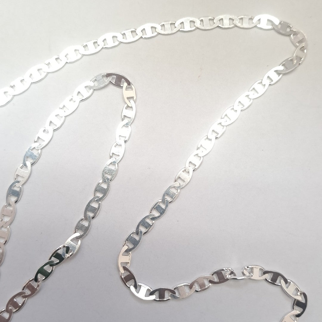 CADENA TEJIDO GUCHI PLATA .925 55 CM 8.3 GR (NUEVO)