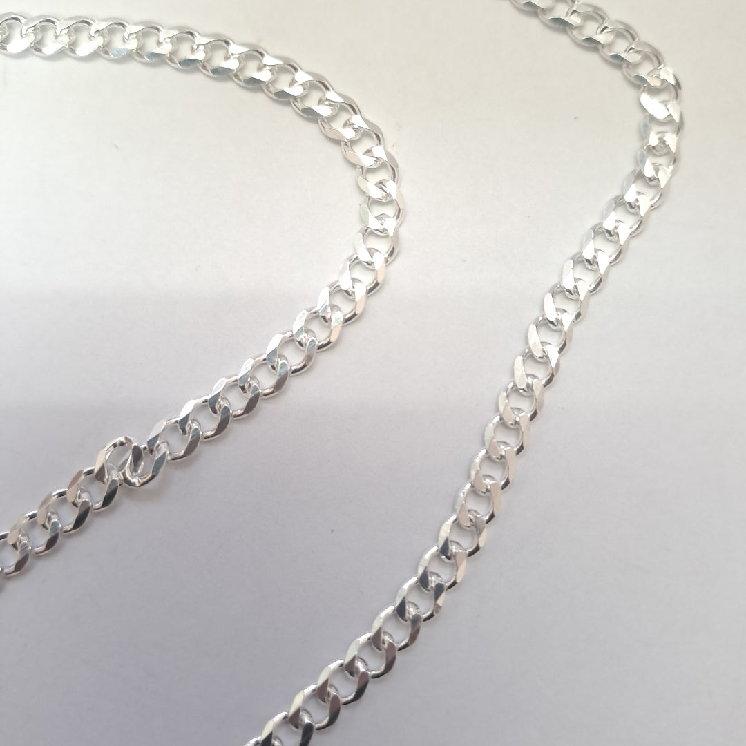 CADENA TEJIDO BARBADO PLATA .925 55 CM 12.8 GR (NUEVO)
