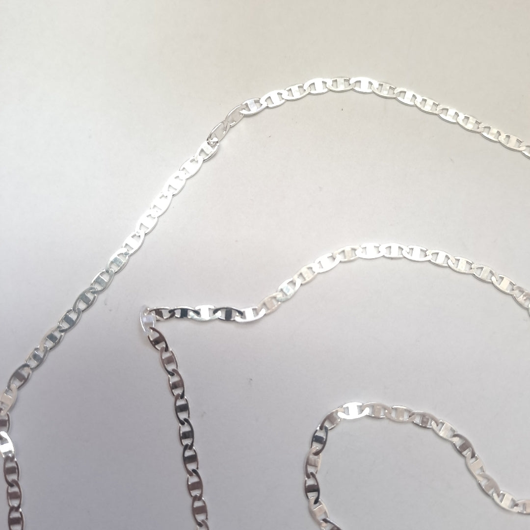CADENA TEJIDO ESPEJO PLATA .925 55 CM 4 GR (NUEVO)