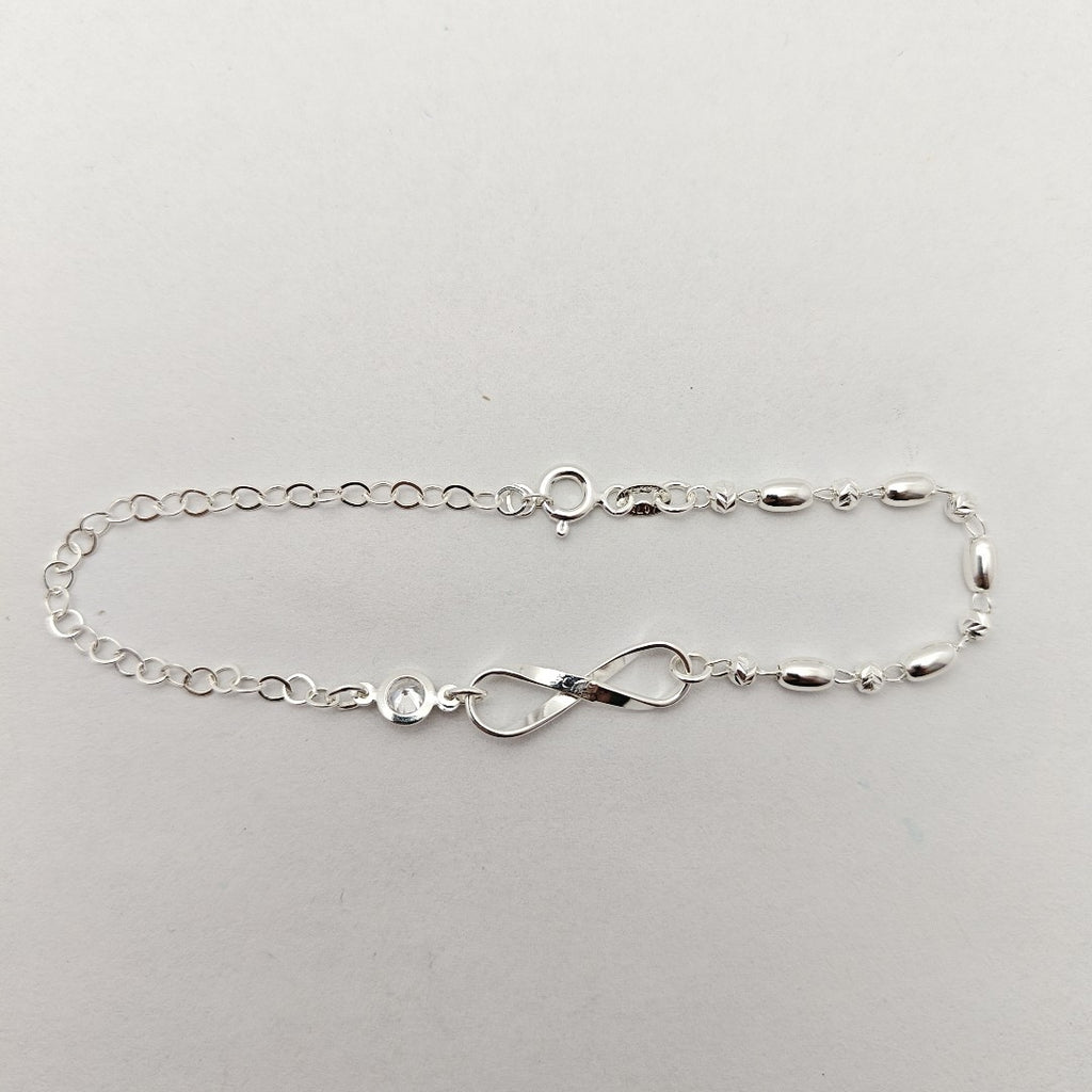 PULSERA TEJIDO ESPECIAL PLATA .925 18 CM 2.6 GR (NUEVO)