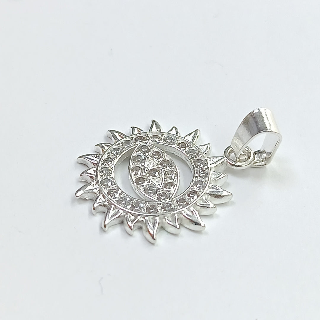 DIJE OJO MAGICO CON CIRCONIAS PLATA .925 2 GR (NUEVO)