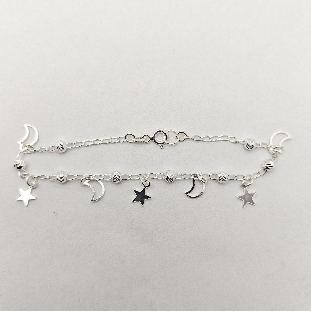 PULSERA TEJIDO TEJIDO ESPECIAL PLATA .925 18 CM 3.1 GR (NUEVO)