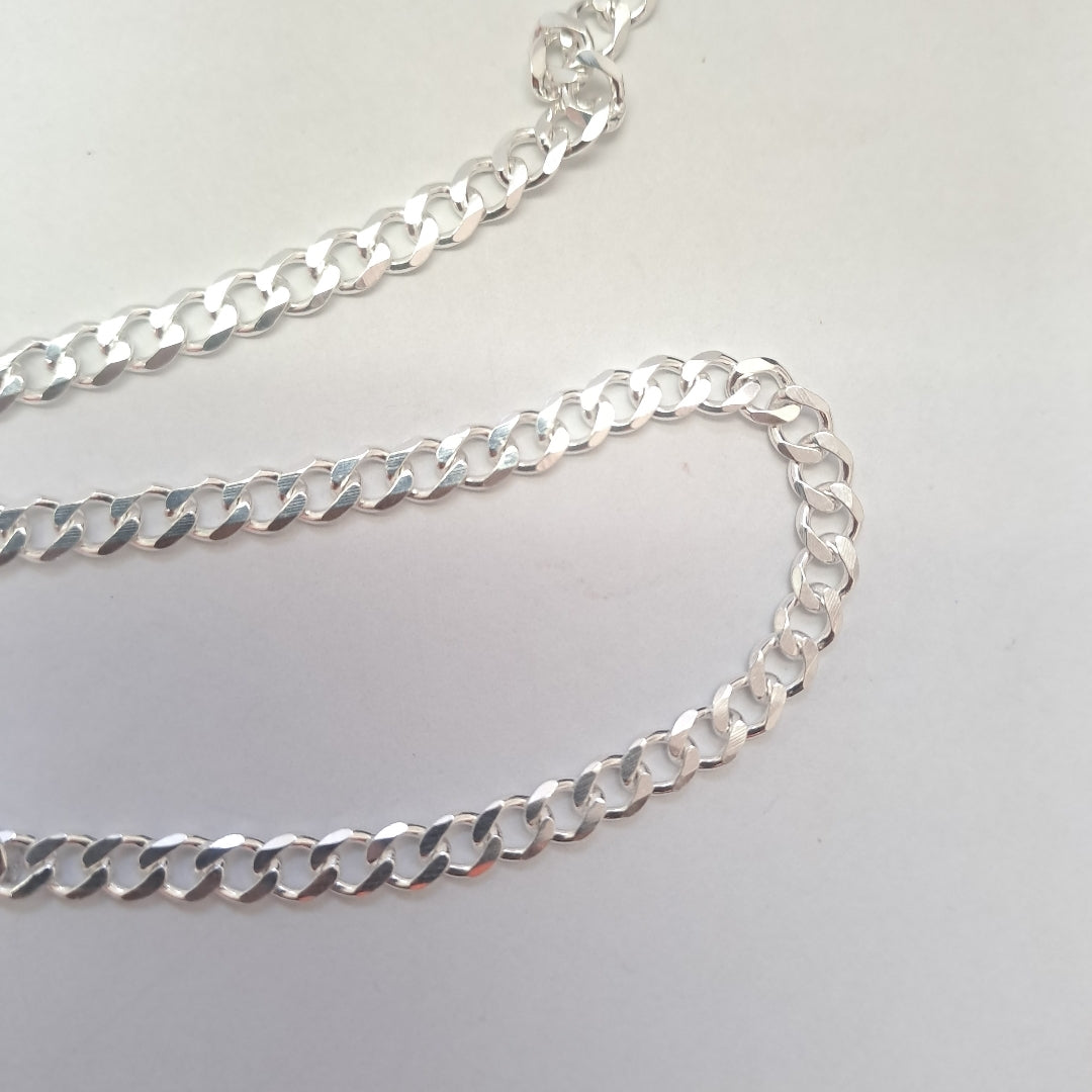 CADENA TEJIDO BARBADO PLATA .925 60 CM 13.7 GR (NUEVO)