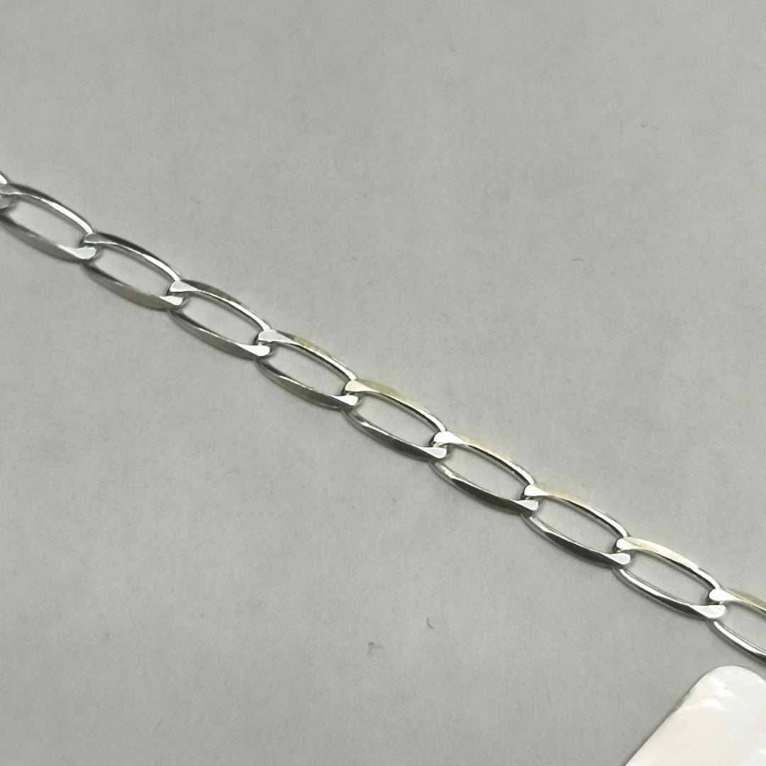 PULSERA TEJIDO ESLABONES PLATA .925 16 CM 3.1 GR (NUEVO)
