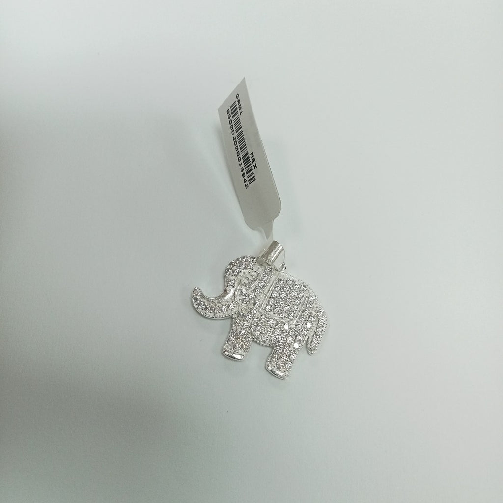 DIJE ELEFANTE C/CIRCONIAS PLATA .925 5 GR (NUEVO)
