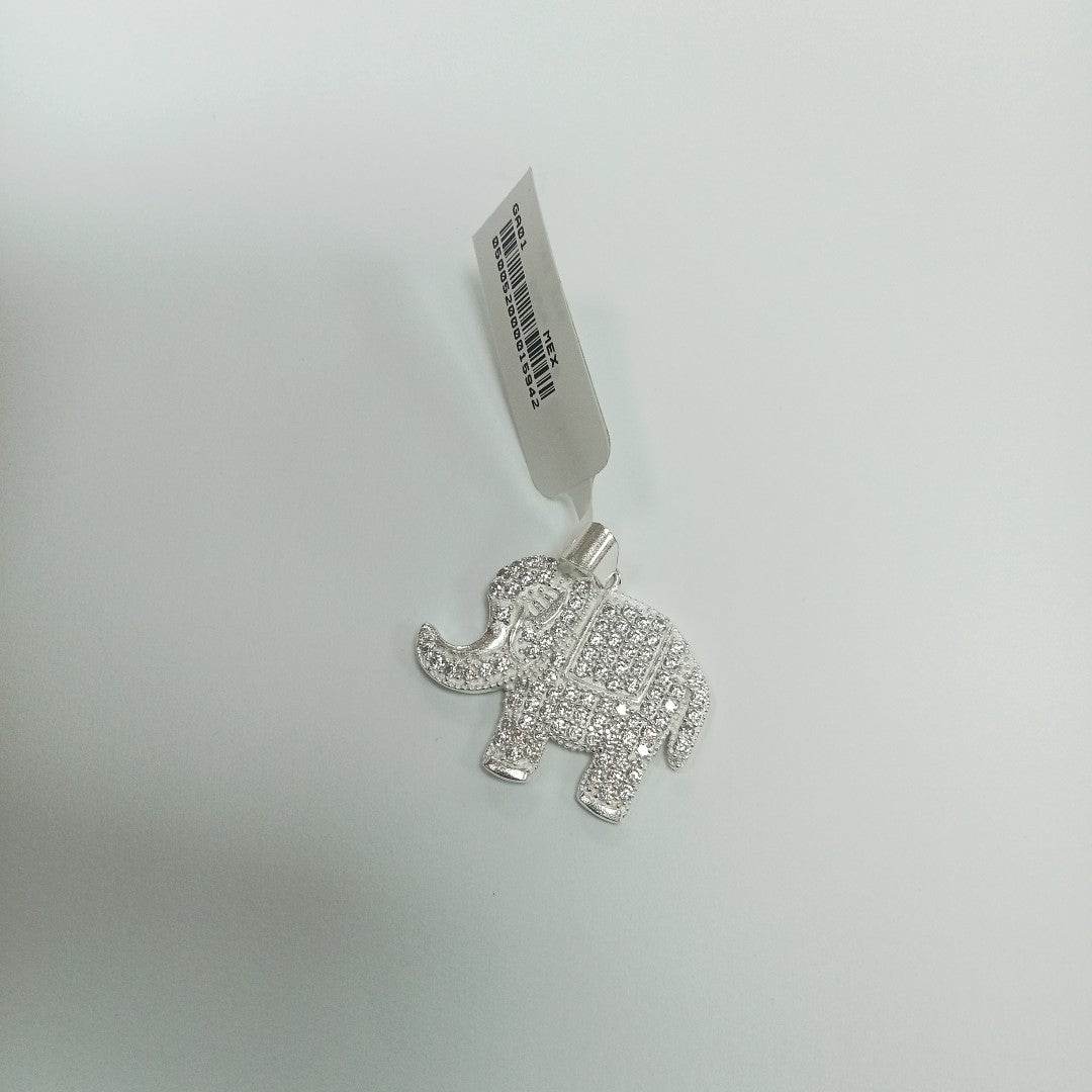 DIJE ELEFANTE C/CIRCONIAS PLATA .925 5 GR (NUEVO)