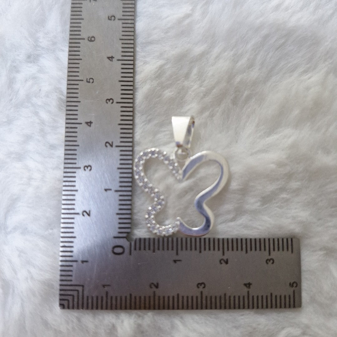 DIJE MARIPOSA C/CIRCONIAS PLATA .925 2.3 GR (NUEVO)