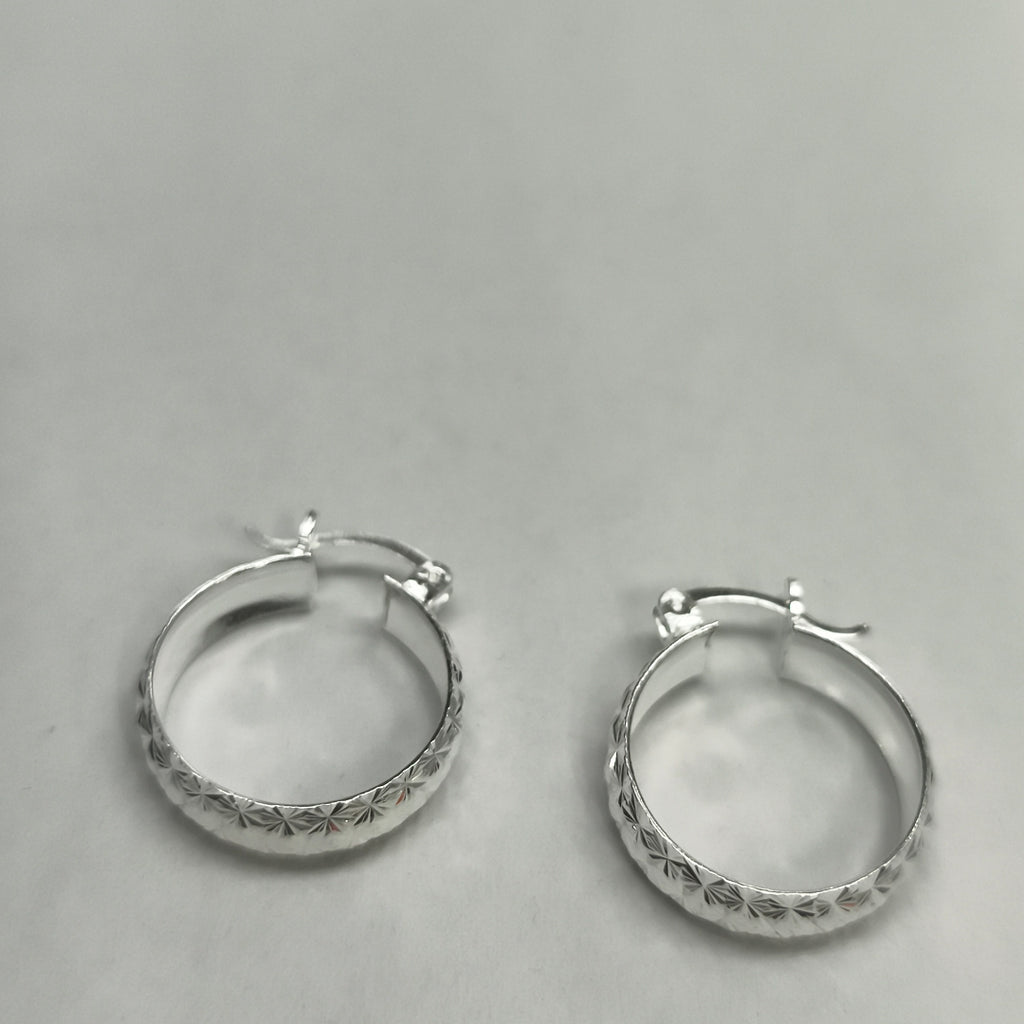 PAR ARRACADAS FACETADAS PLATA .925 3.4 GR (NUEVO)