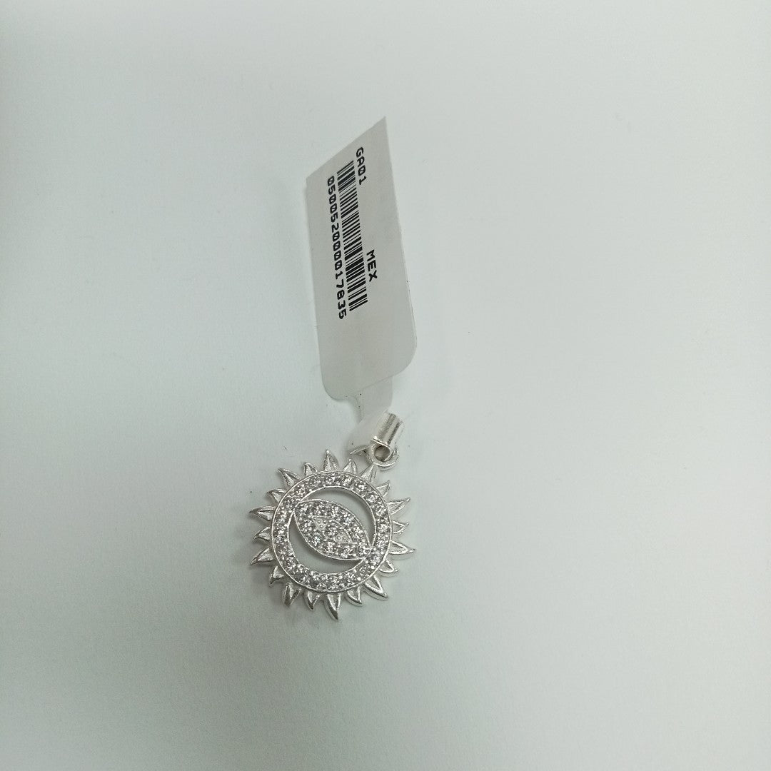 DIJE OJO MAGICO CON CIRCONIAS PLATA .925 2.1 GR (NUEVO)