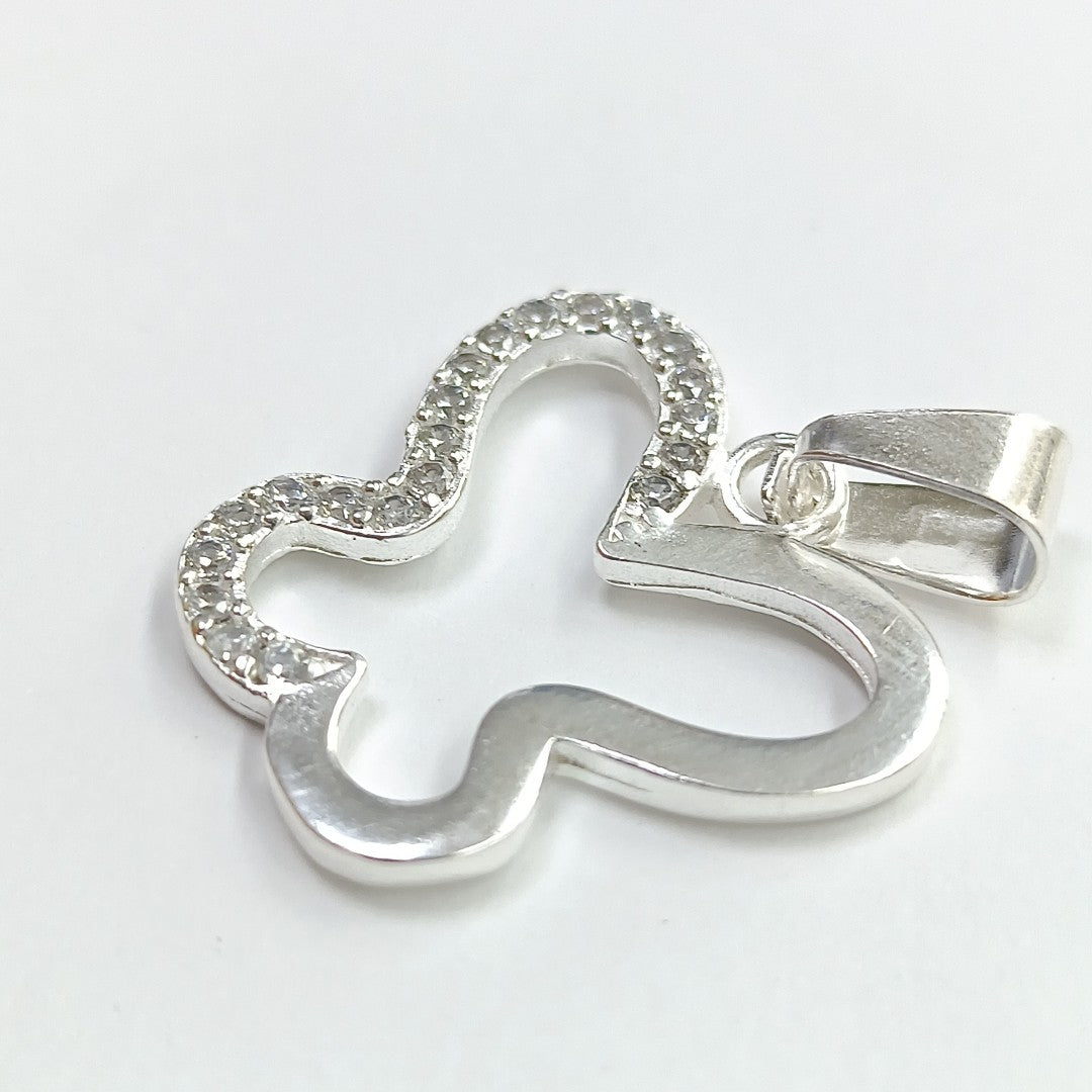 DIJE MARIPOSA C/CIRCONIAS PLATA .925 2.4 GR (NUEVO)