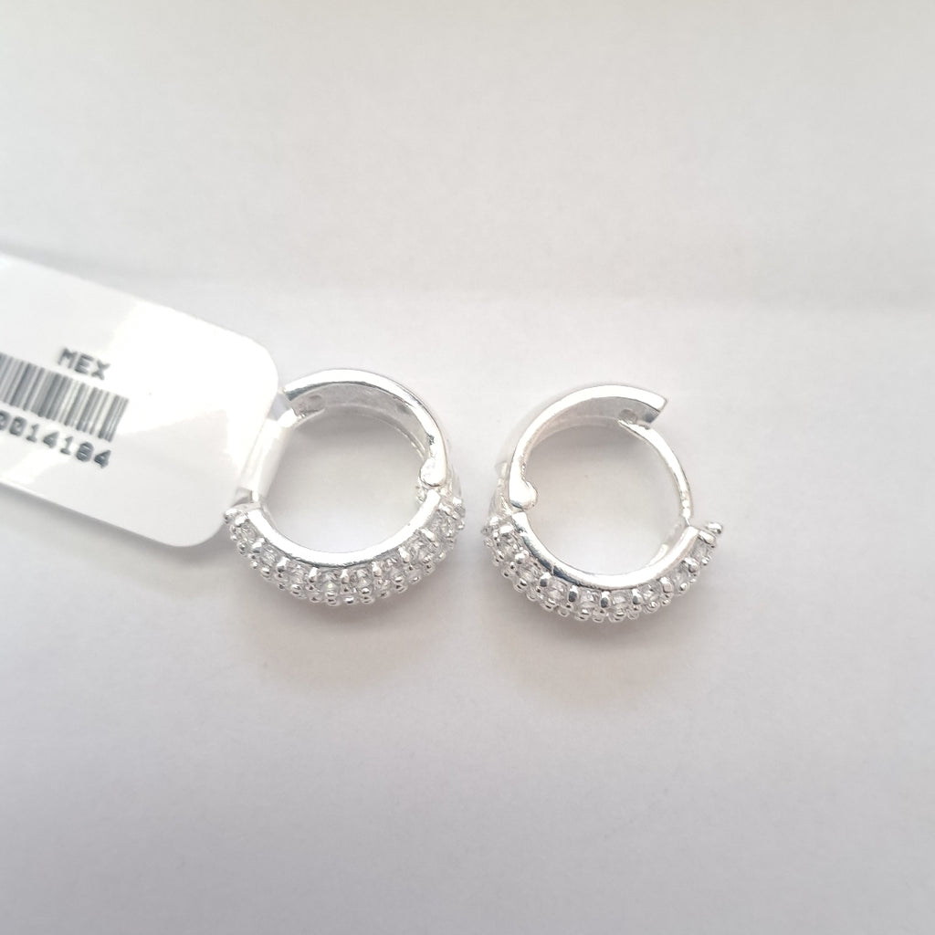 HUGGIES C/CIRCONIAS PLATA .925 5.6 GR (NUEVO)