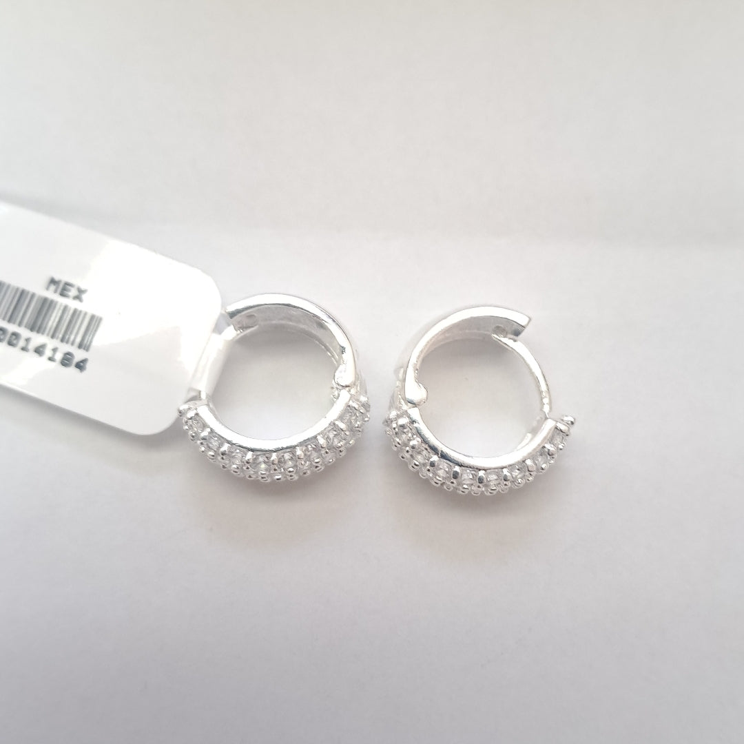 HUGGIES C/CIRCONIAS PLATA .925 5.6 GR (NUEVO)