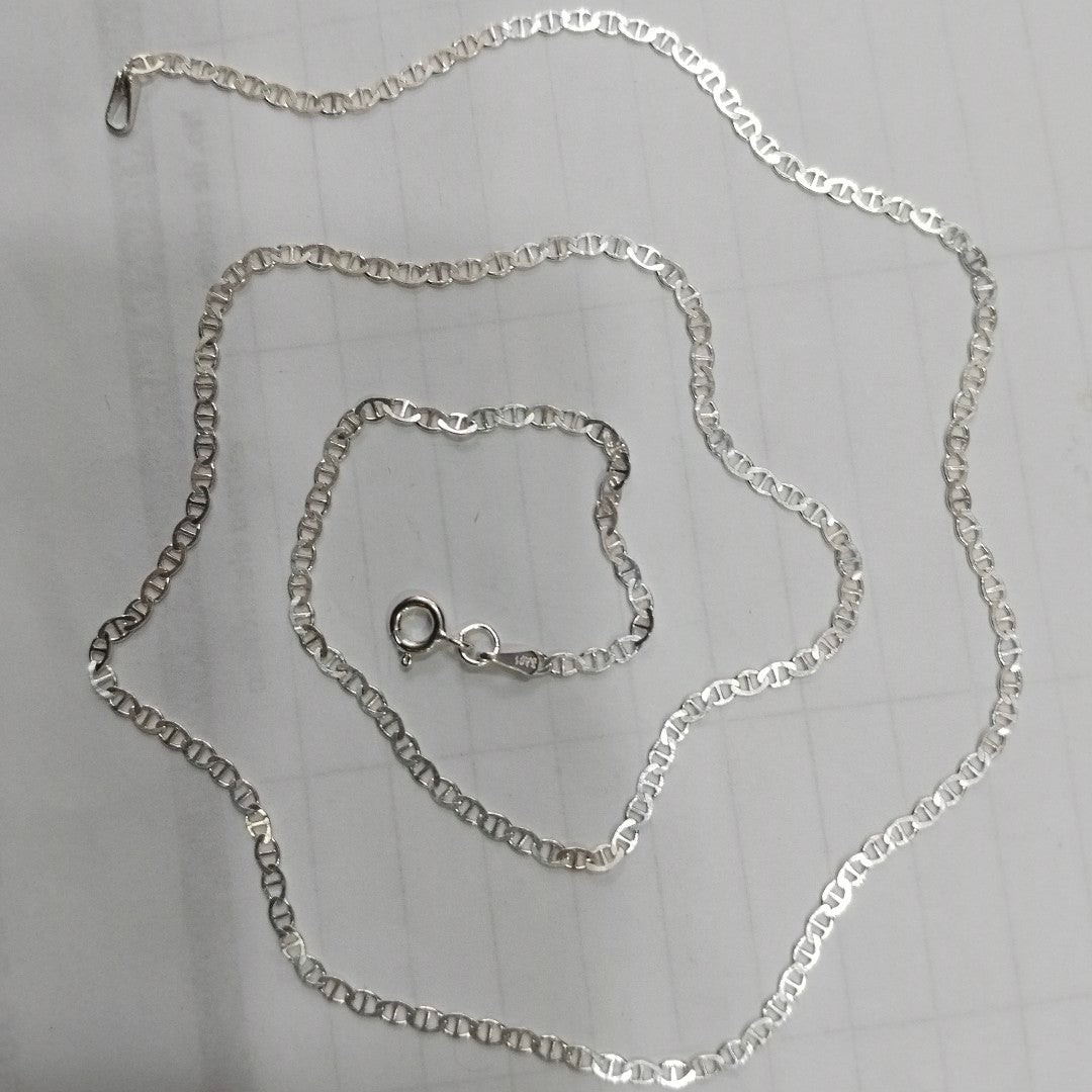 CADENA TEJIDO GUCHI PLATA .925 60 CM 3.8 GR (NUEVO)