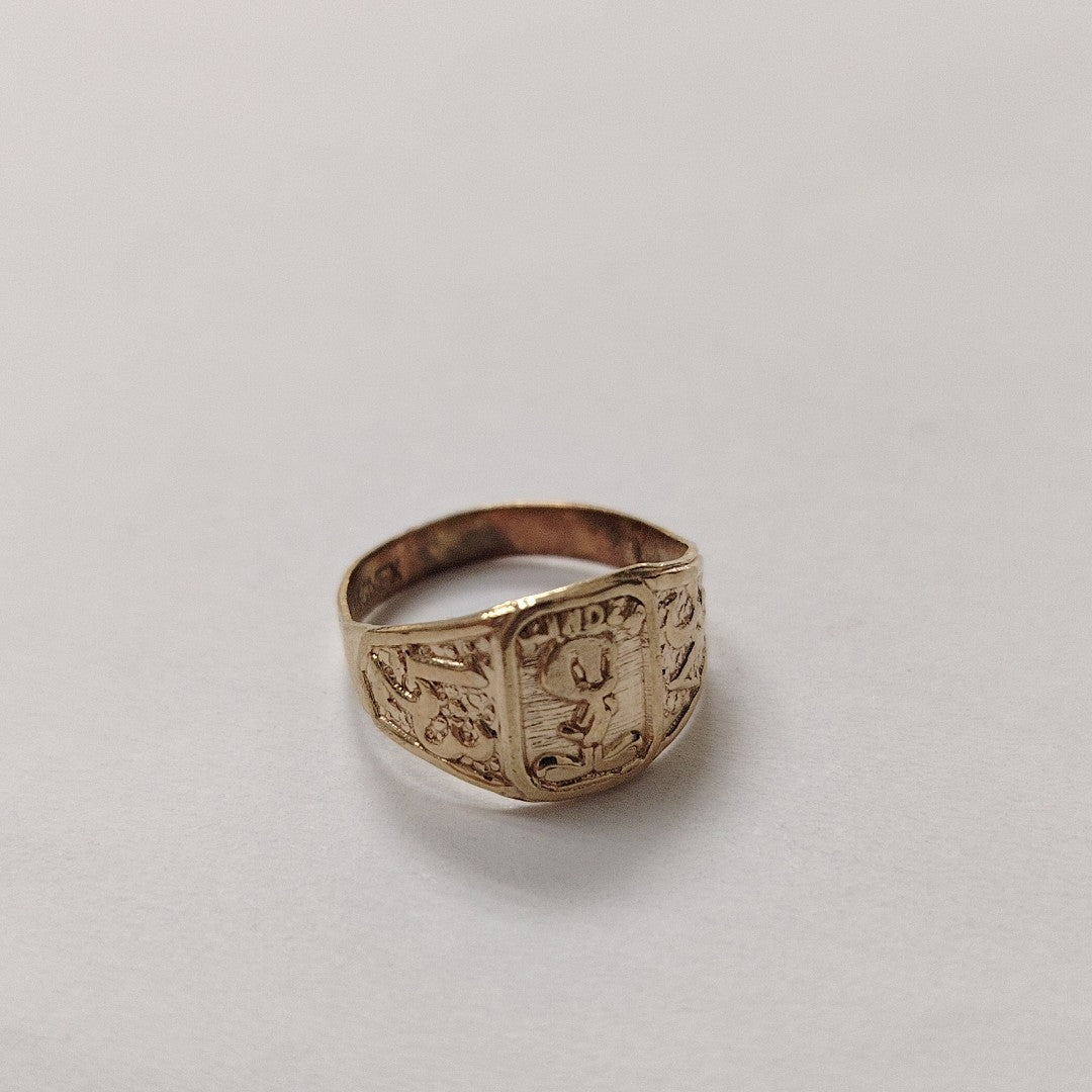 ANILLO DE GRADUACIÓN ORO 10 K 1,10 GRMS (SEMINUEVO)