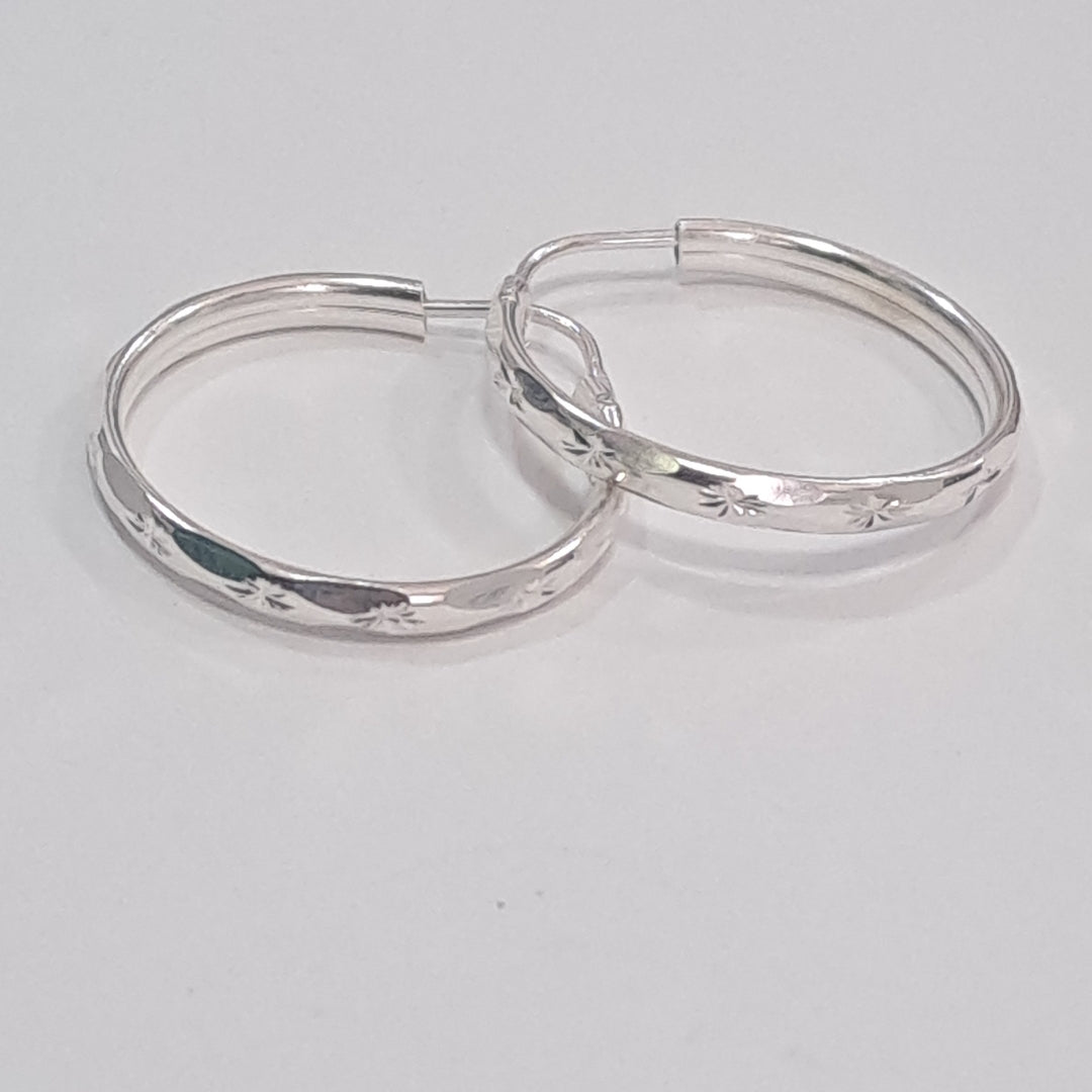 PAR ARRACADAS FACETADA PLATA .925 2.1 GR (NUEVO)
