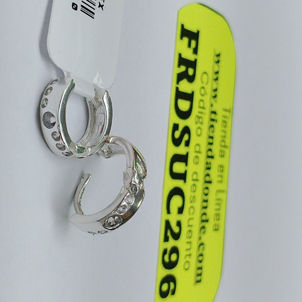 ARRACADAS C/CIRCONIAS PLATA .925 2.1 GR (NUEVO)