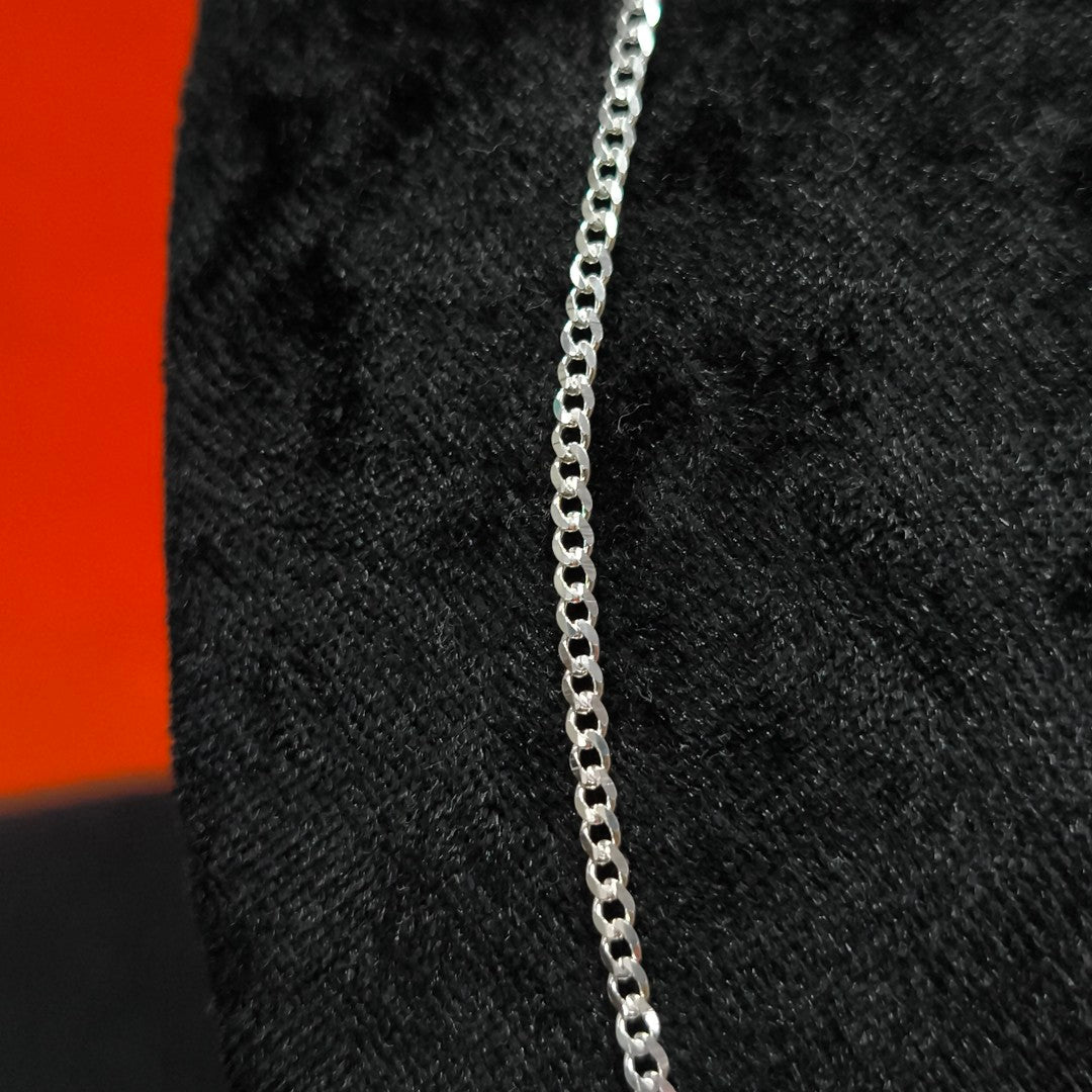 CADENA TEJIDO BARBADO PLATA .925 55 CM 4.9 GR (NUEVO)