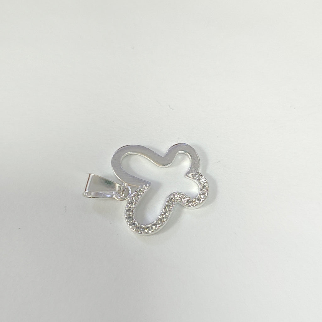 DIJE MARIPOSA C/CIRCONIAS PLATA .925 2.3 GR (NUEVO)