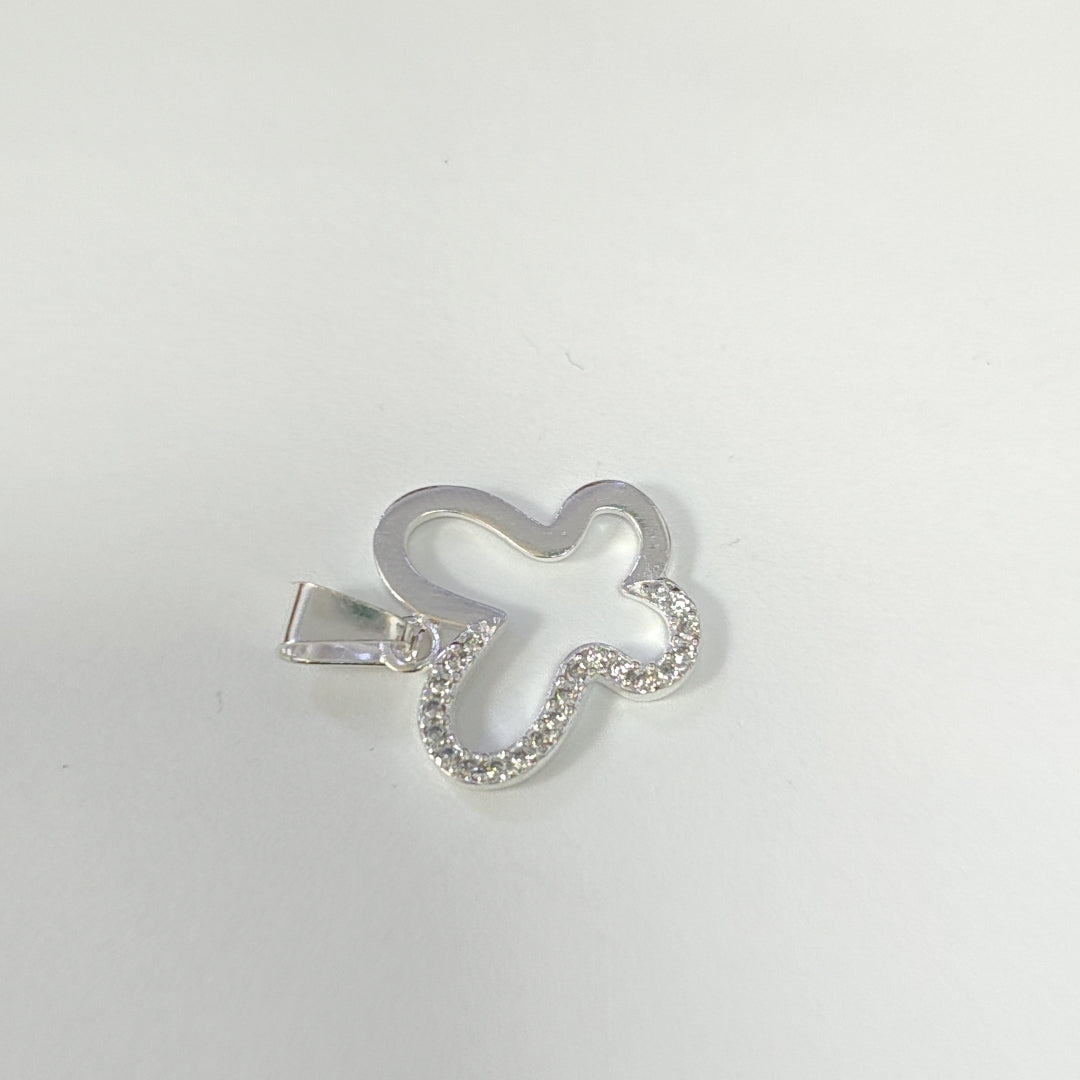 DIJE MARIPOSA C/CIRCONIAS PLATA .925 2.3 GR (NUEVO)