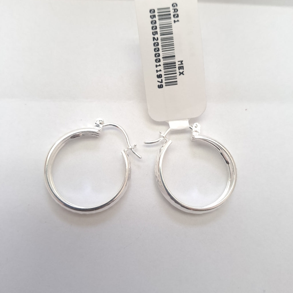 PAR ARRACADAS FACETADAS PLATA .925 2.3 GR (NUEVO)