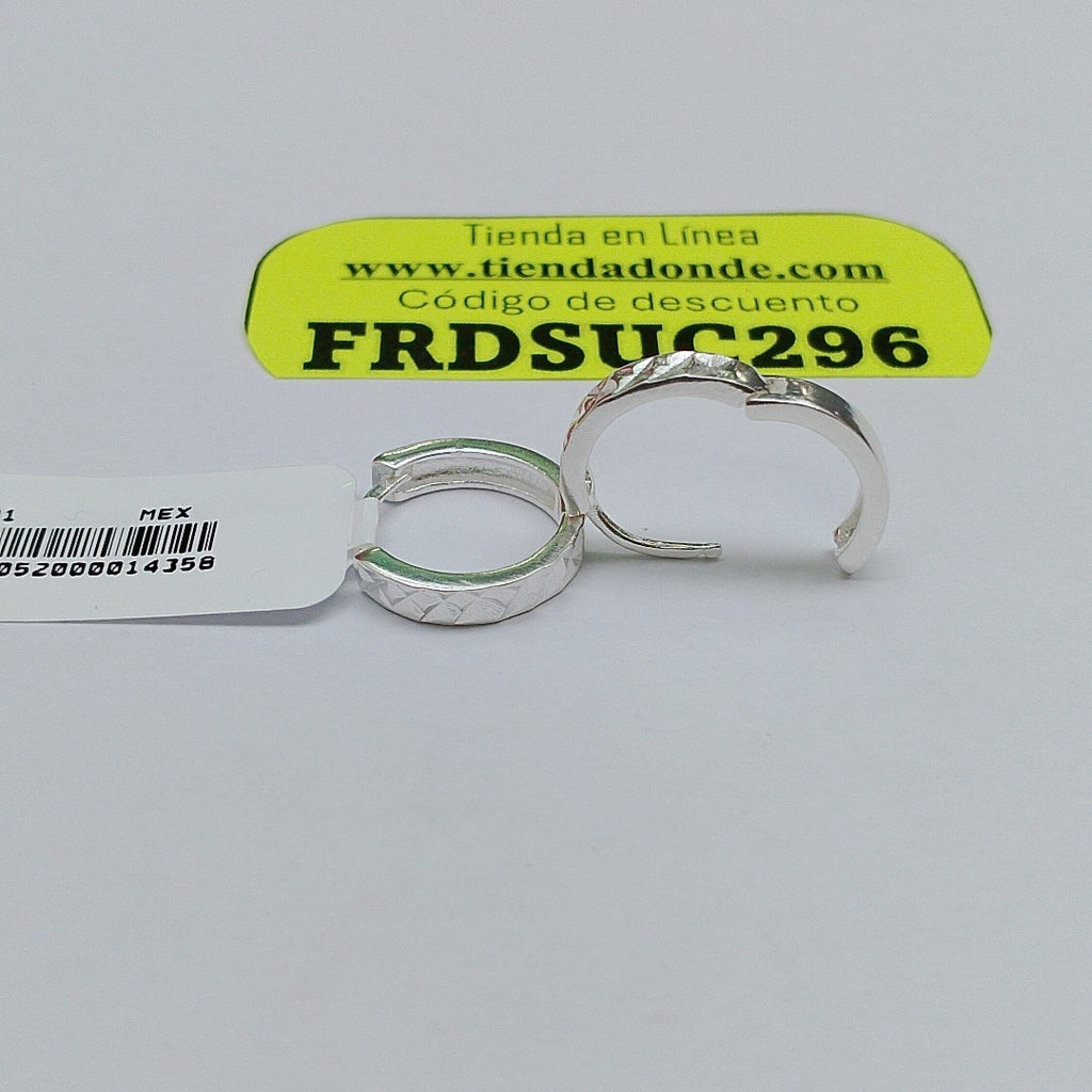 ARRACADAS LABRADAS PLATA .925 3.3 GR (NUEVO)