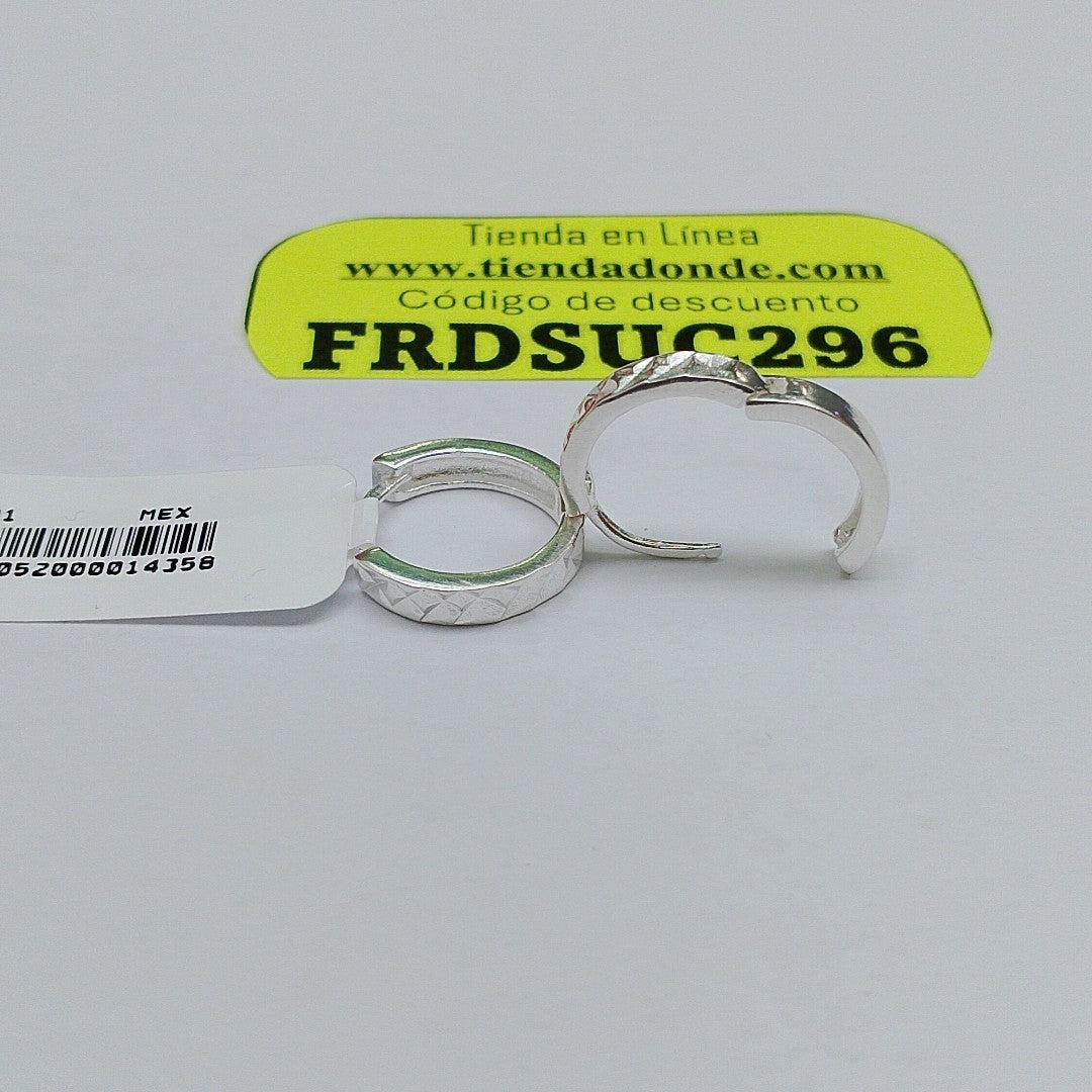 ARRACADAS LABRADAS PLATA .925 3.3 GR (NUEVO)