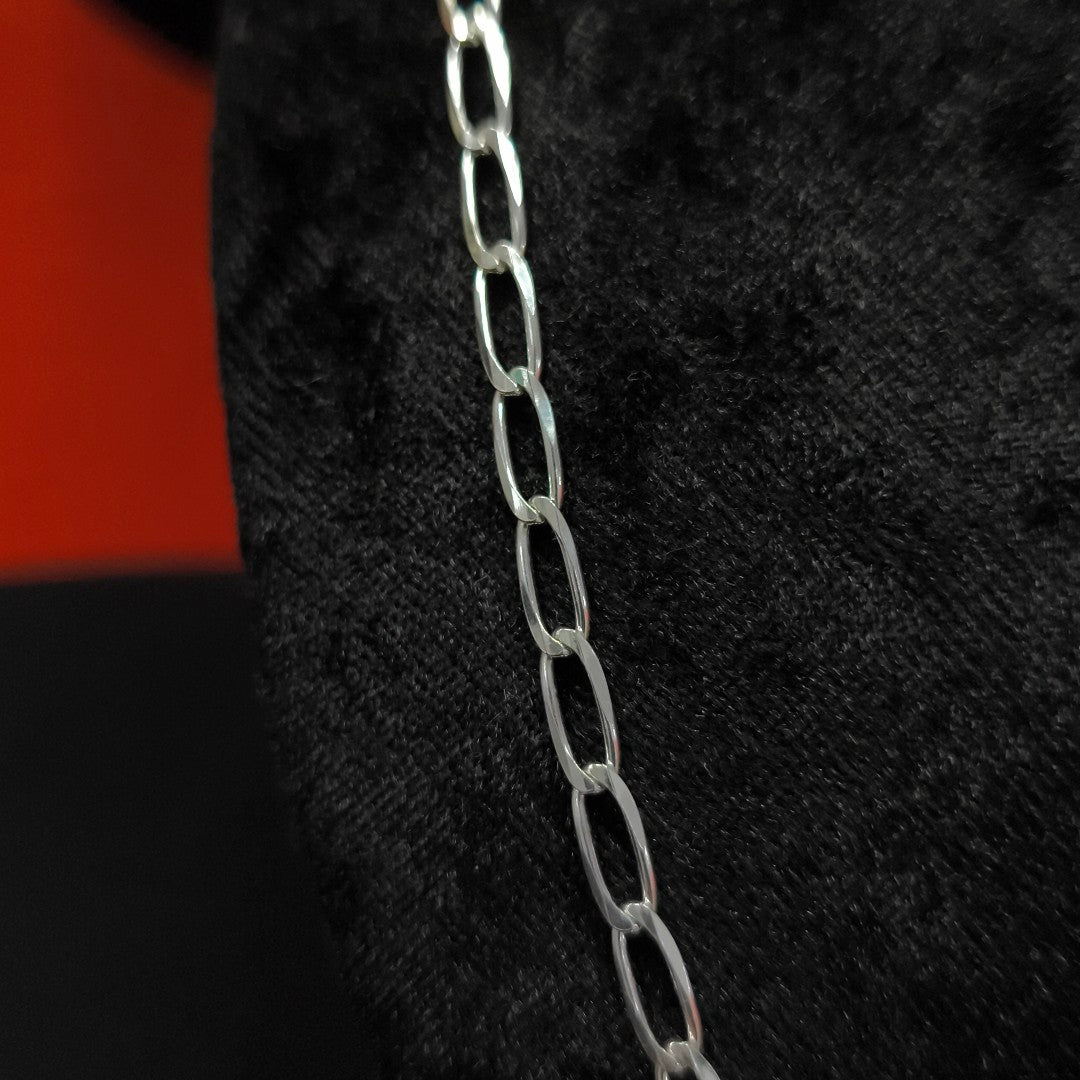 CADENA TEJIDO ESLABONES PLATA .925 60 CM 10.7 GR (NUEVO)