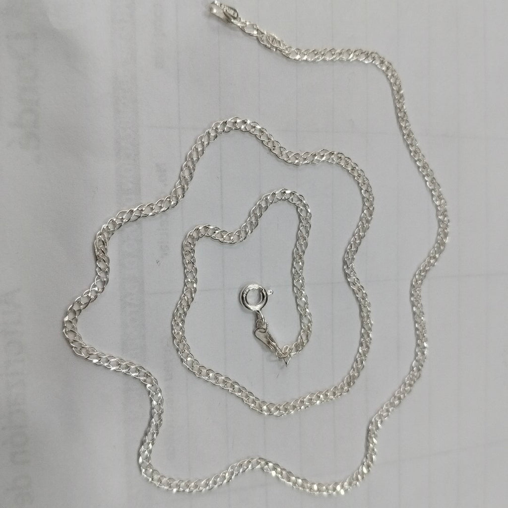 CADENA TEJIDO ESLABONES PLATA .925 55 CM 4 GR (NUEVO)