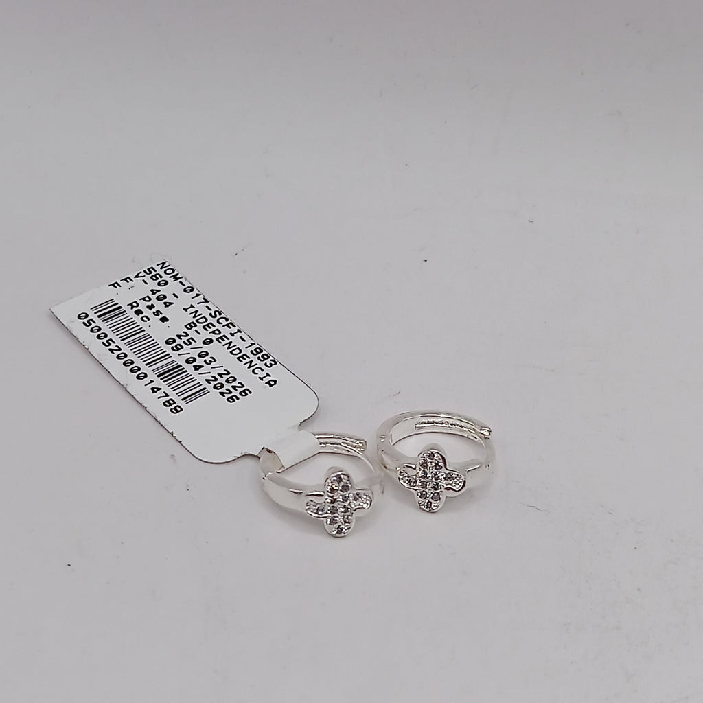 ARRACADAS C/CIRCONIAS PLATA .925 1.9 GR (NUEVO)