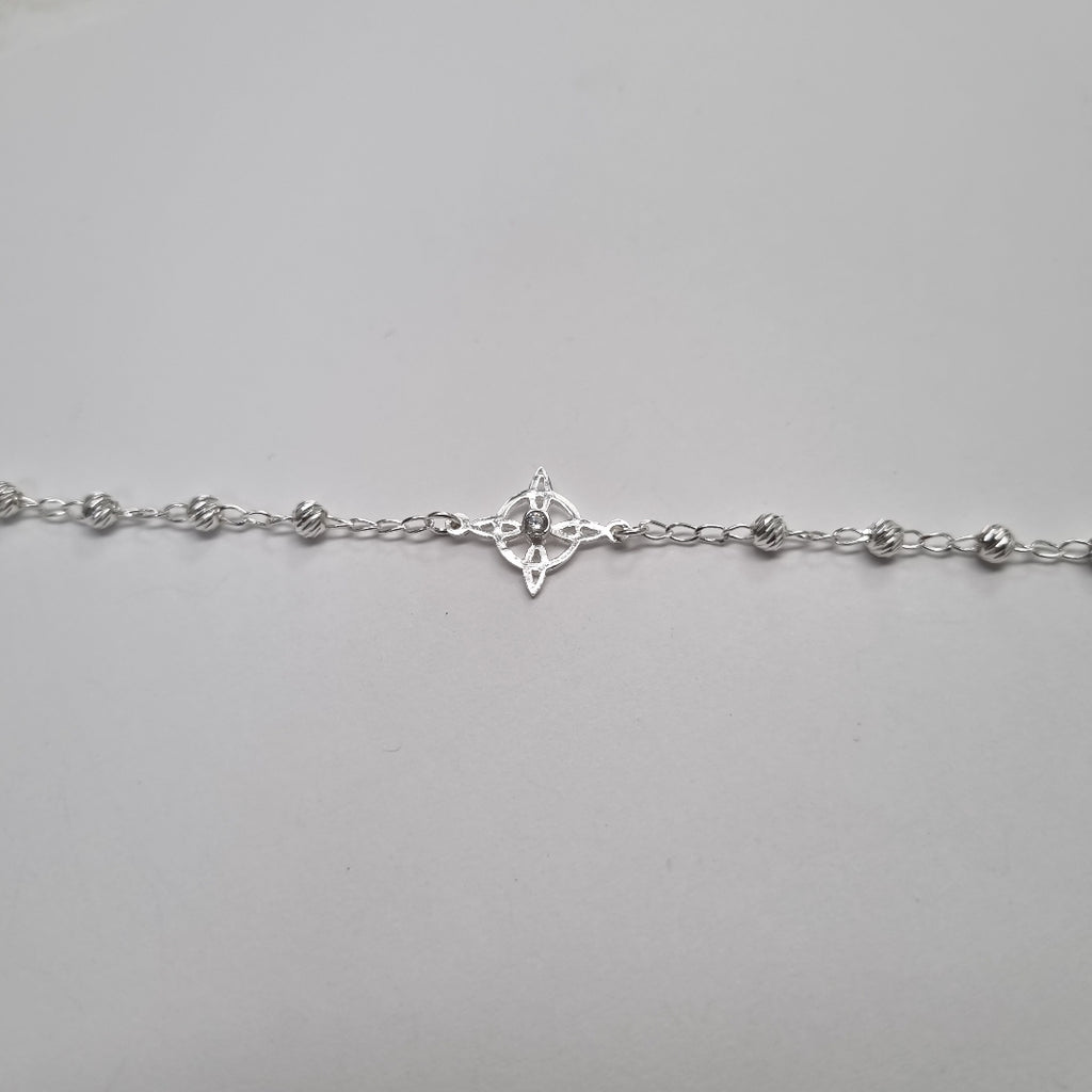 PULSERA TEJIDO ESPECIAL PLATA .925 18 CM 2.9 GR (NUEVO)
