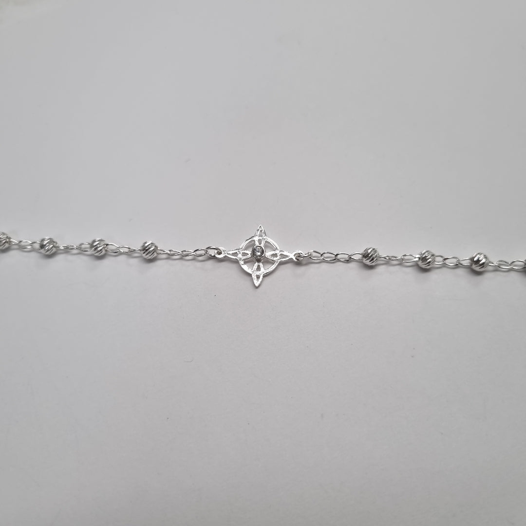 PULSERA TEJIDO ESPECIAL PLATA .925 18 CM 2.9 GR (NUEVO)