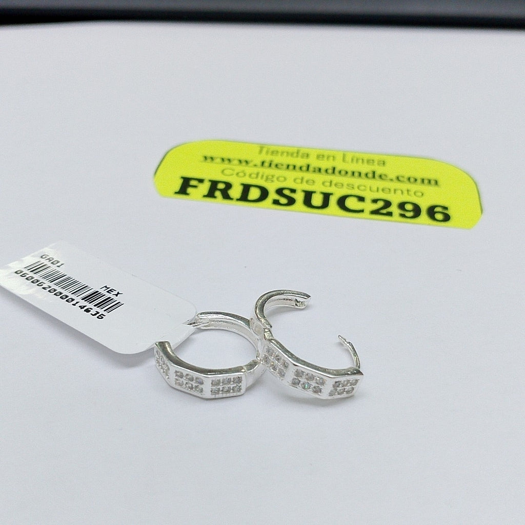 ARRACADAS C/CIRCONIAS PLATA .925 2.5 GR (NUEVO)