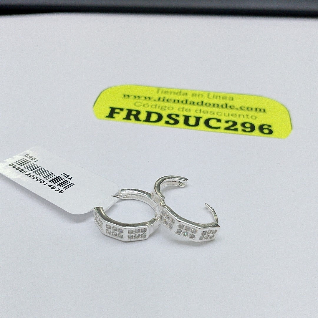 ARRACADAS C/CIRCONIAS PLATA .925 2.5 GR (NUEVO)