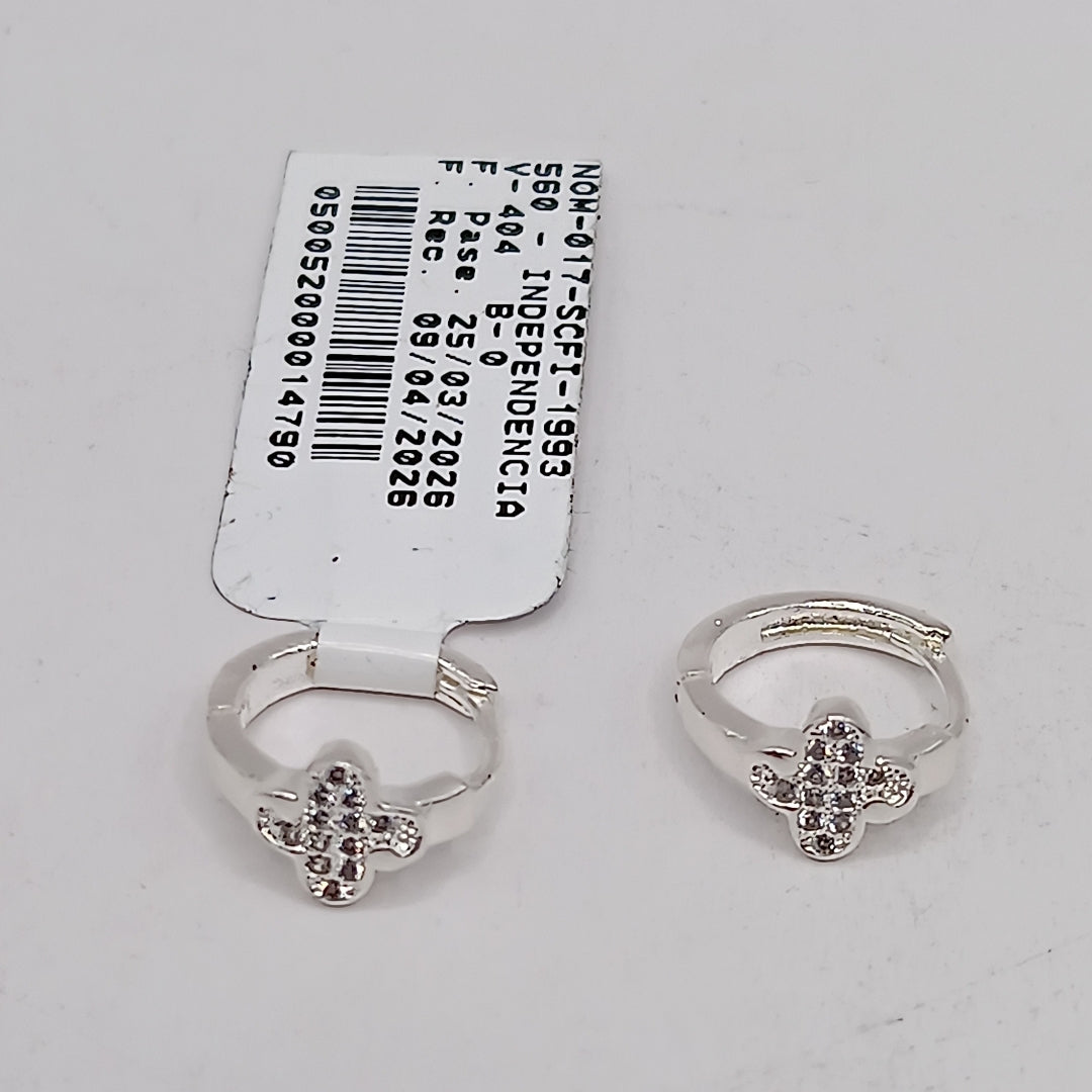 ARRACADAS C/CIRCONIAS PLATA .925 1.9 GR (NUEVO)