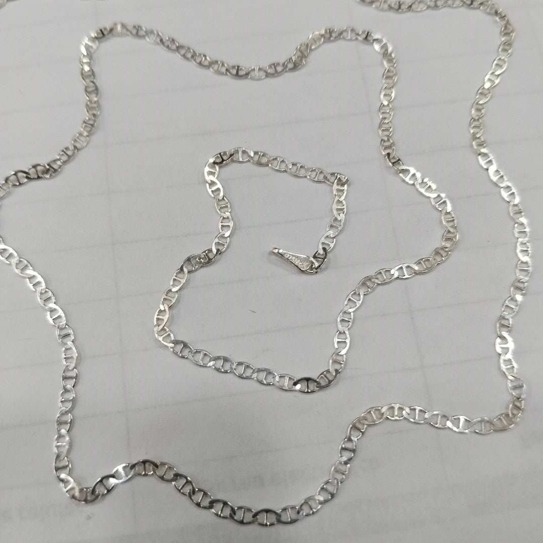 CADENA TEJIDO GUCHI PLATA .925 60 CM 3.8 GR (NUEVO)