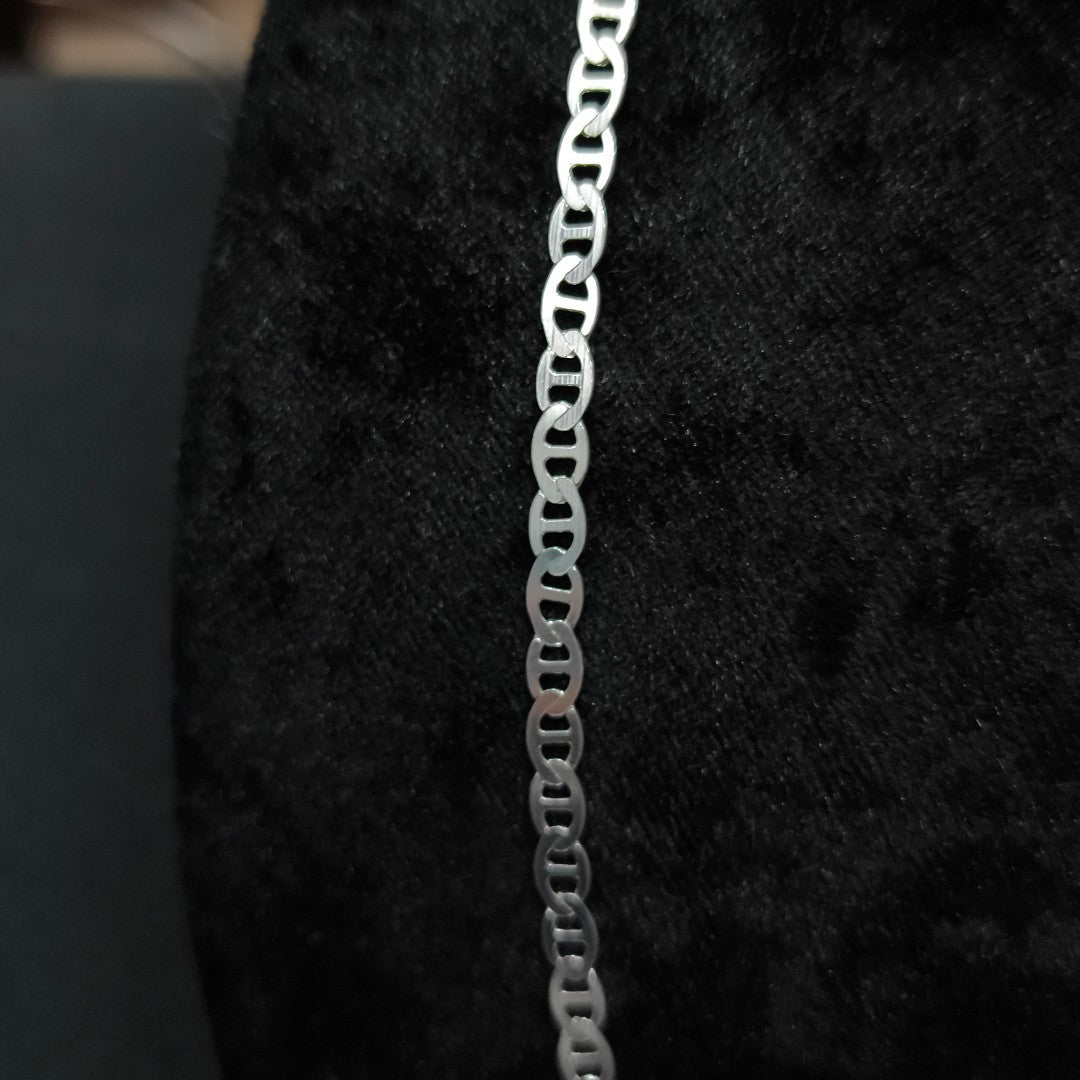 CADENA TEJIDO GUCHI PLATA .925 55 CM 11.6 GR (NUEVO)
