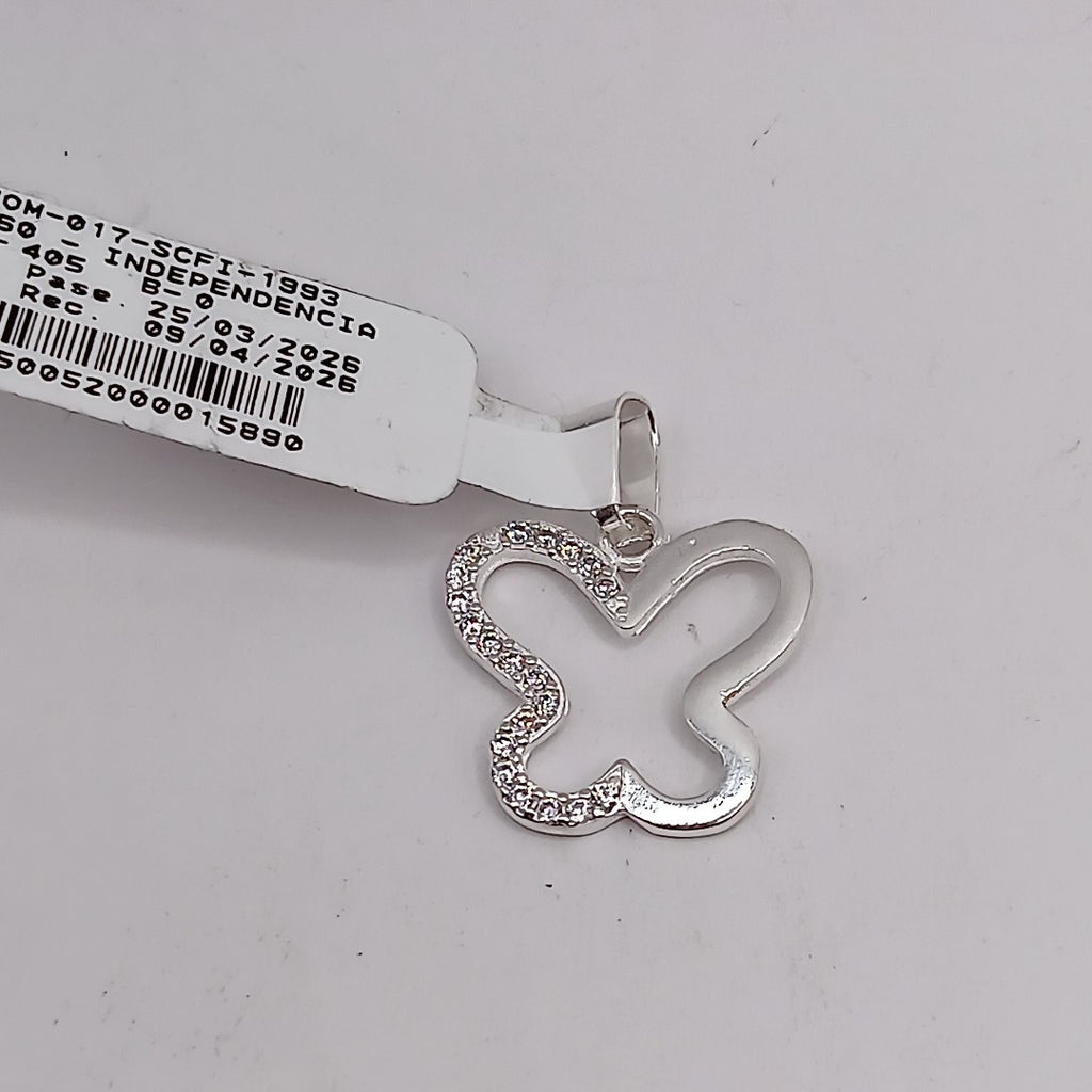 DIJE MARIPOSA C/CIRCONIAS PLATA .925 2.3 GR (NUEVO)