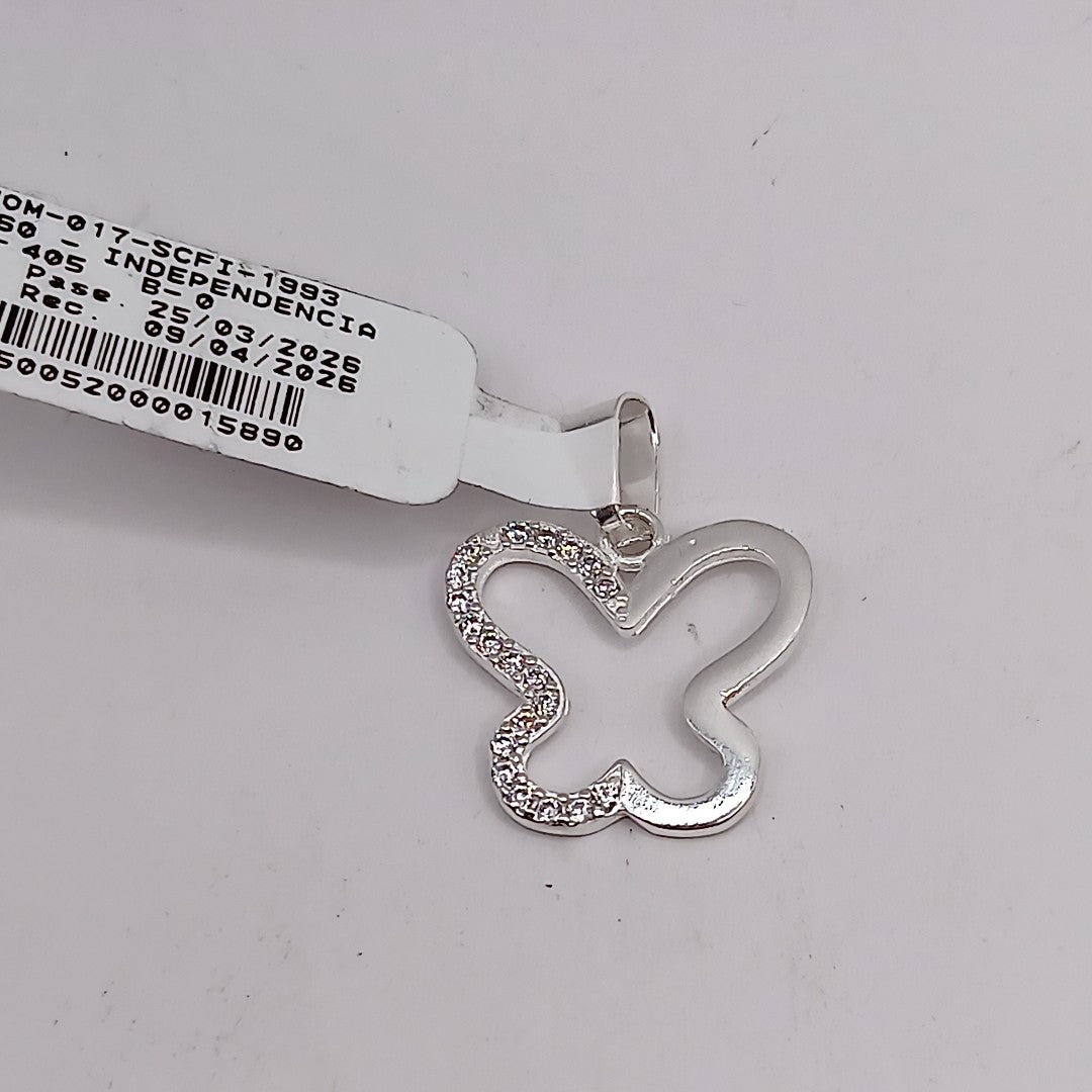 DIJE MARIPOSA C/CIRCONIAS PLATA .925 2.3 GR (NUEVO)